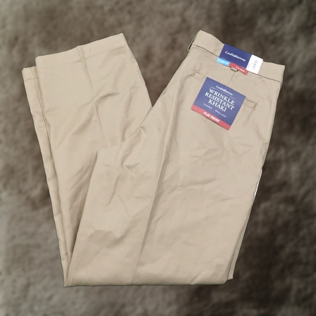 Croft & Barrow Croft Barrow Classic Fit Flat Dress Pants Brown Men's 40/32  | Grailed