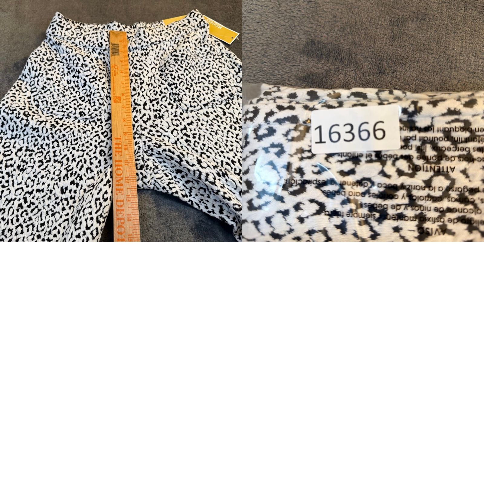 Michael Kors VINTAGE Michael Kors Black White Leopard Print Wide Leg Cropped Pants Womens XS NWT Size 26" / US 2 / IT 38 - 9 Thumbnail