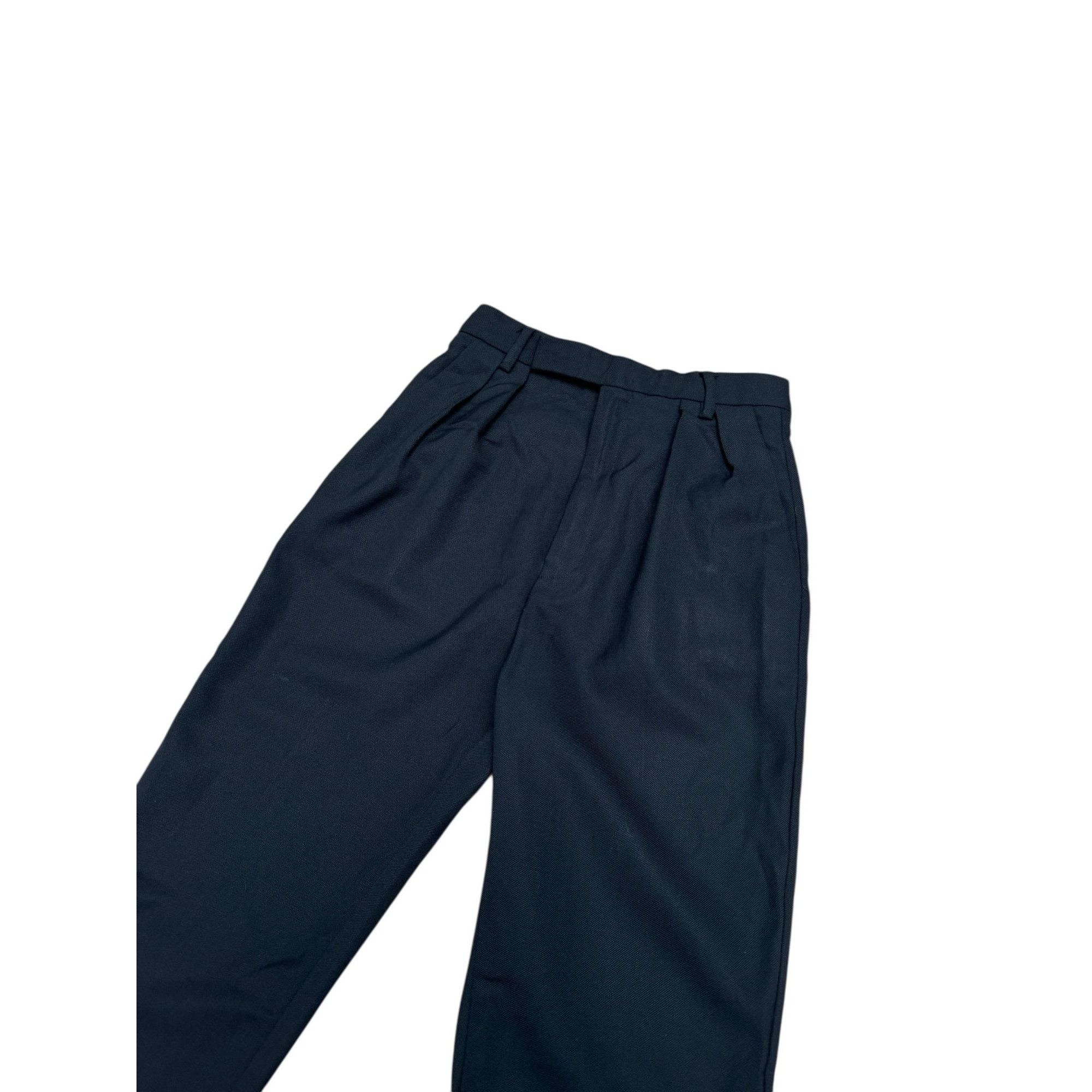 Celine Black Wool High-Waist Trousers Size 24" / US 00 / IT 34 - 2 Thumbnail
