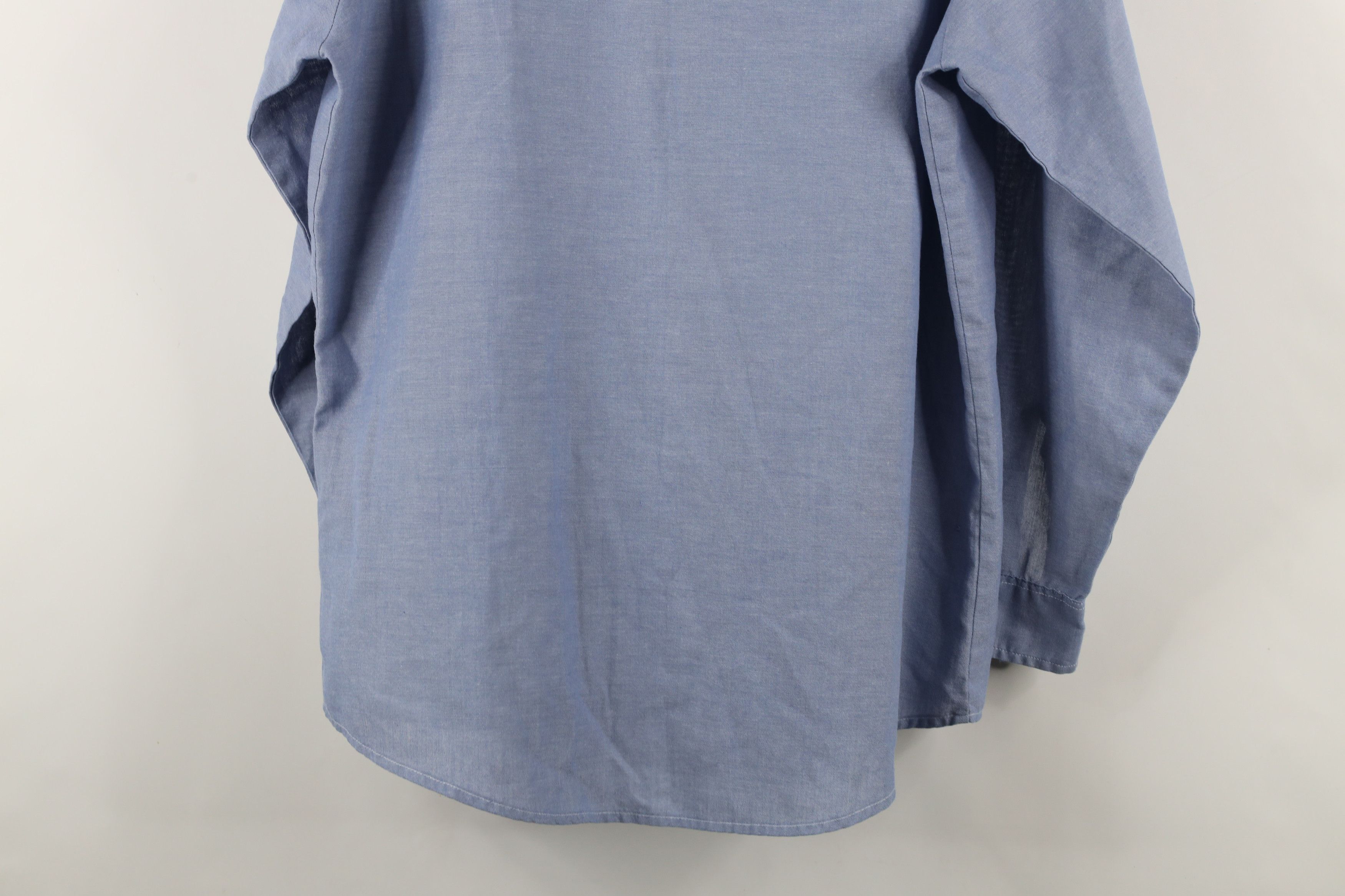 Vintage Vintage 90s Streetwear Chambray Workwear Mechanic Shirt Size US L / EU 52-54 / 3 - 12 Thumbnail