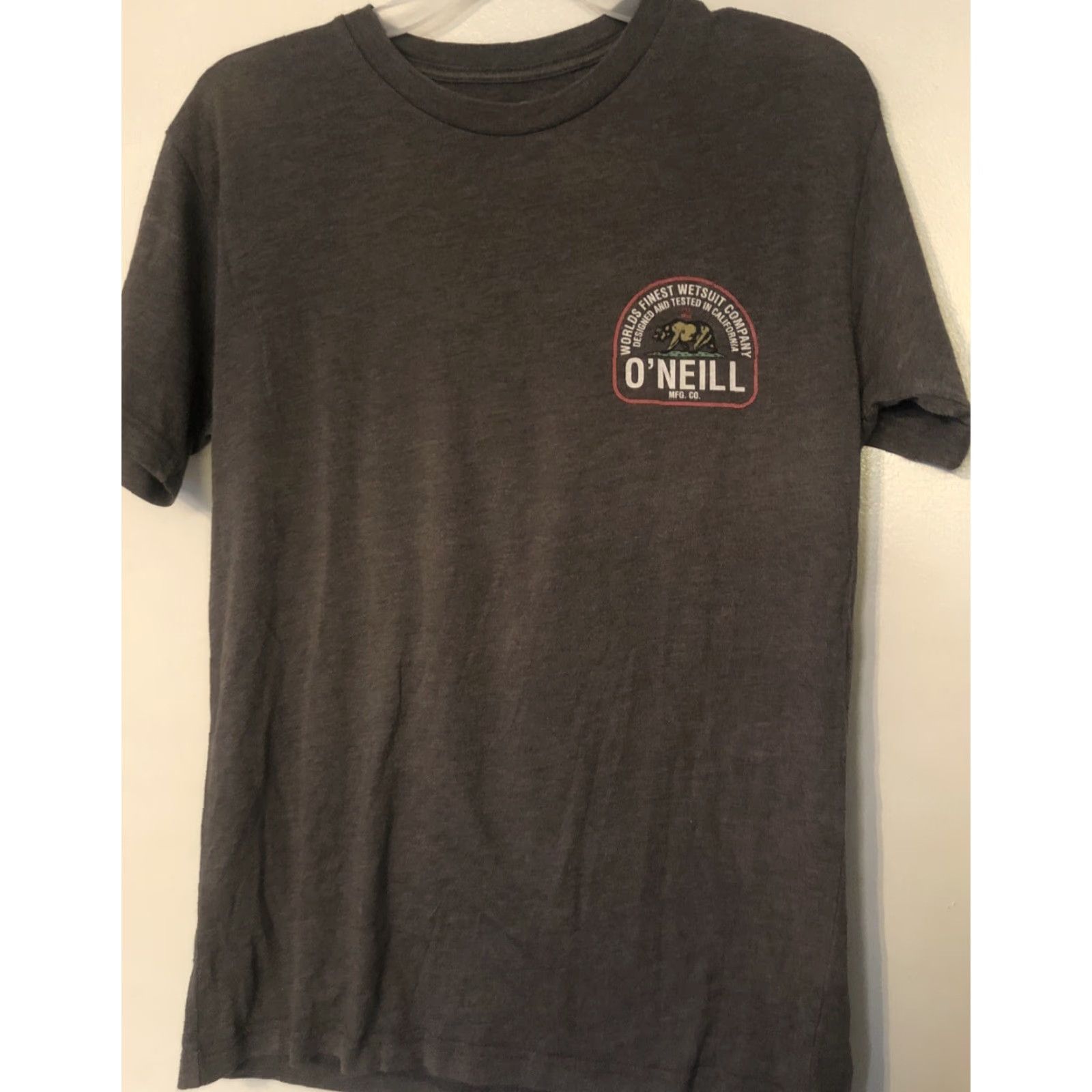 O'Neill O'Neill T Shirt Mens S Small Worlds Finest Wetsuit Company Surfing Bear Logo Gray Cotton Crew Neck Short Sleeve Logo Graphic Men Regular Vintage No Size US S / EU 44-46 / 1 - 2 Thumbnail