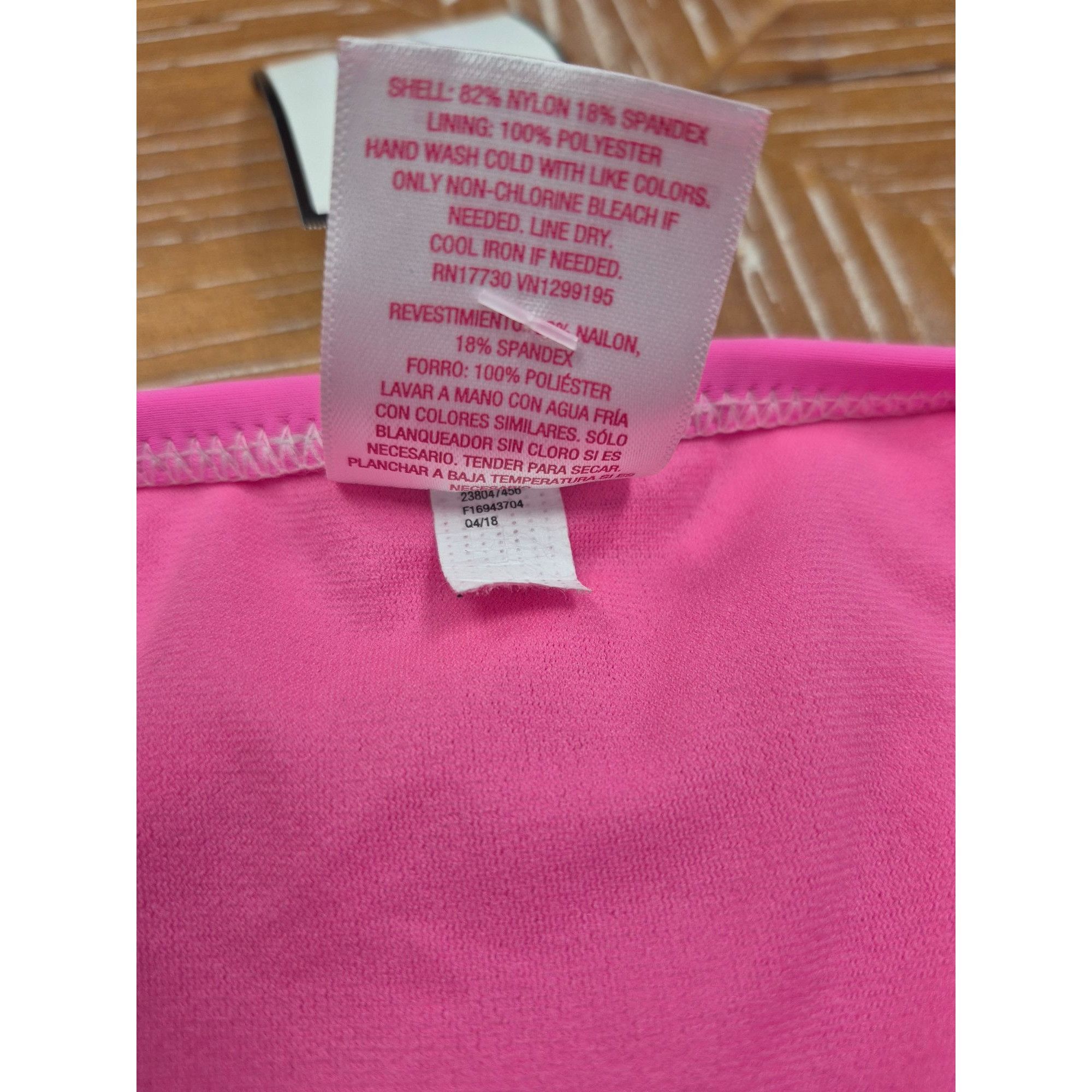 Other Xhilaration Pink Bikini Bottoms Womens Swimwear L Nylon/Span Size ONE SIZE - 5 Thumbnail