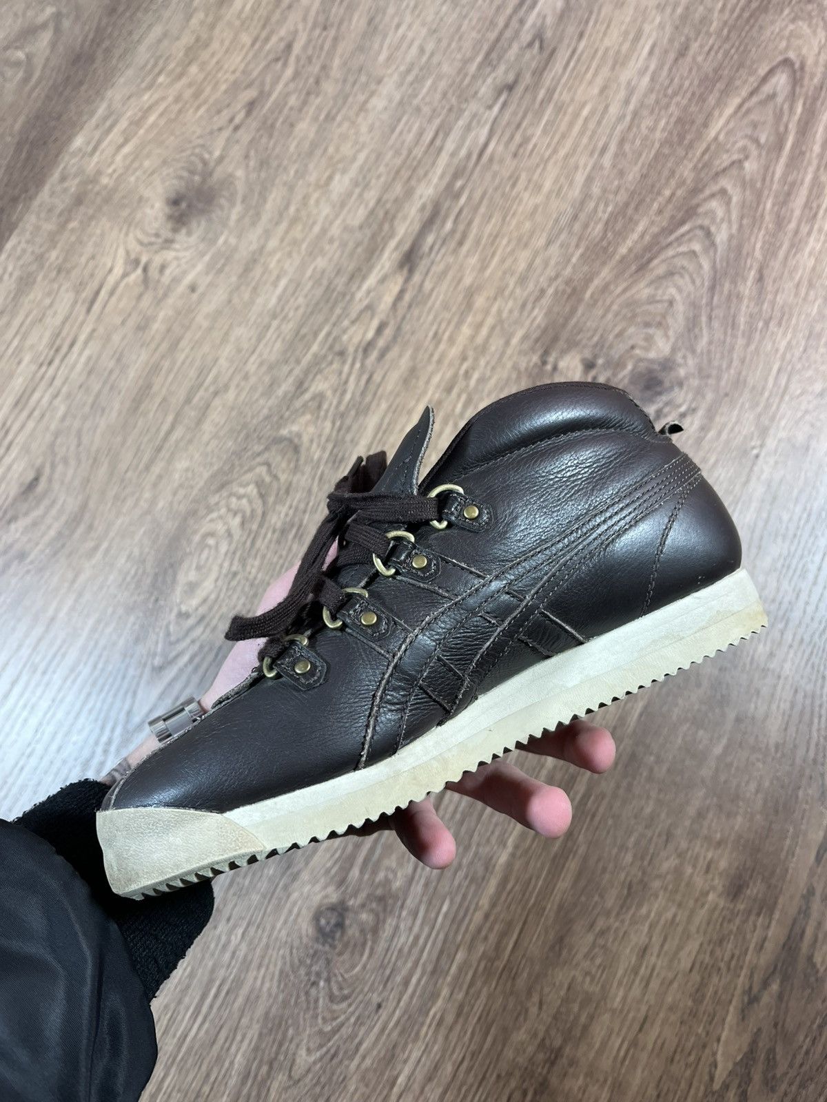 Onitsuka Tiger Vintage Asics Onitsuka Tiger Leather Brown Shoes Size US 4.5 / IT 34.5 - 14 Thumbnail