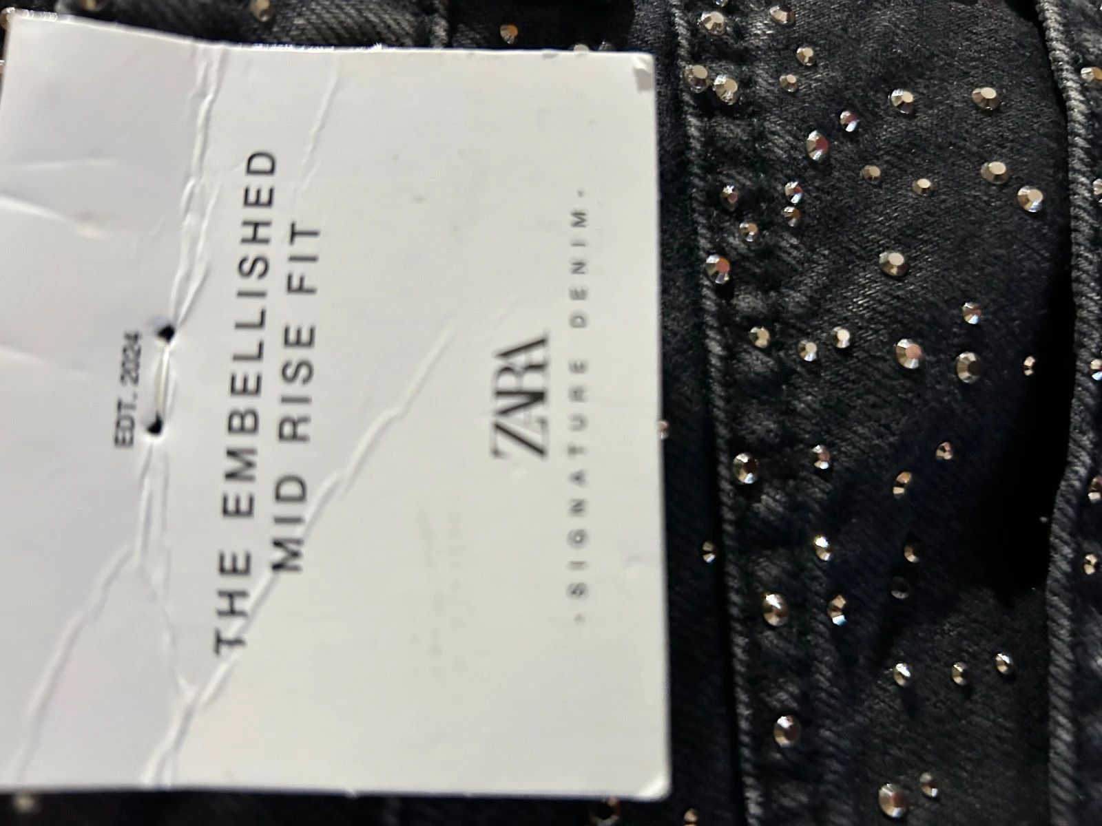 Zara Zara Black Studded Denim Jacket Size XXL / US 16-18 / IT 52-54 - 5 Thumbnail