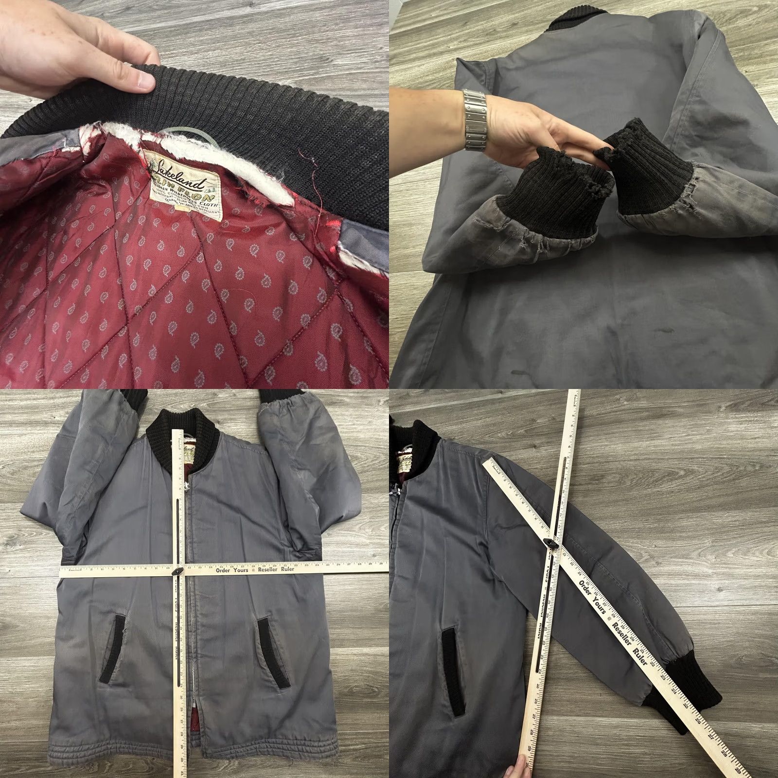 Vintage VINTAGE Lakeland Jacket Mens 44 Gray Bomber Jacket Quilted Insulated Zipper Workwear Casual Winter Mens Size US S / EU 44-46 / 1 - 9 Thumbnail