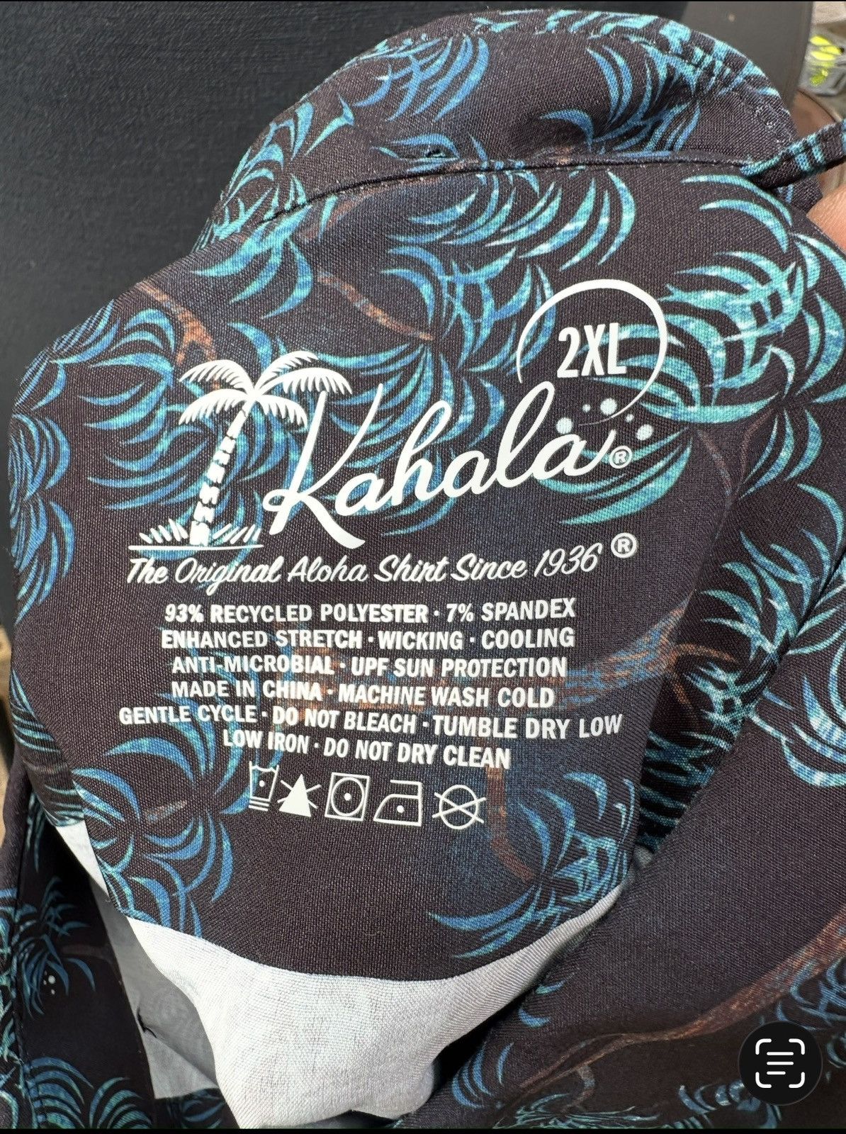 Kahala PreOwned Kahala Hawaiian Print Black/Green Men's 2XL Size US XXL / EU 58 / 5 - 4 Thumbnail