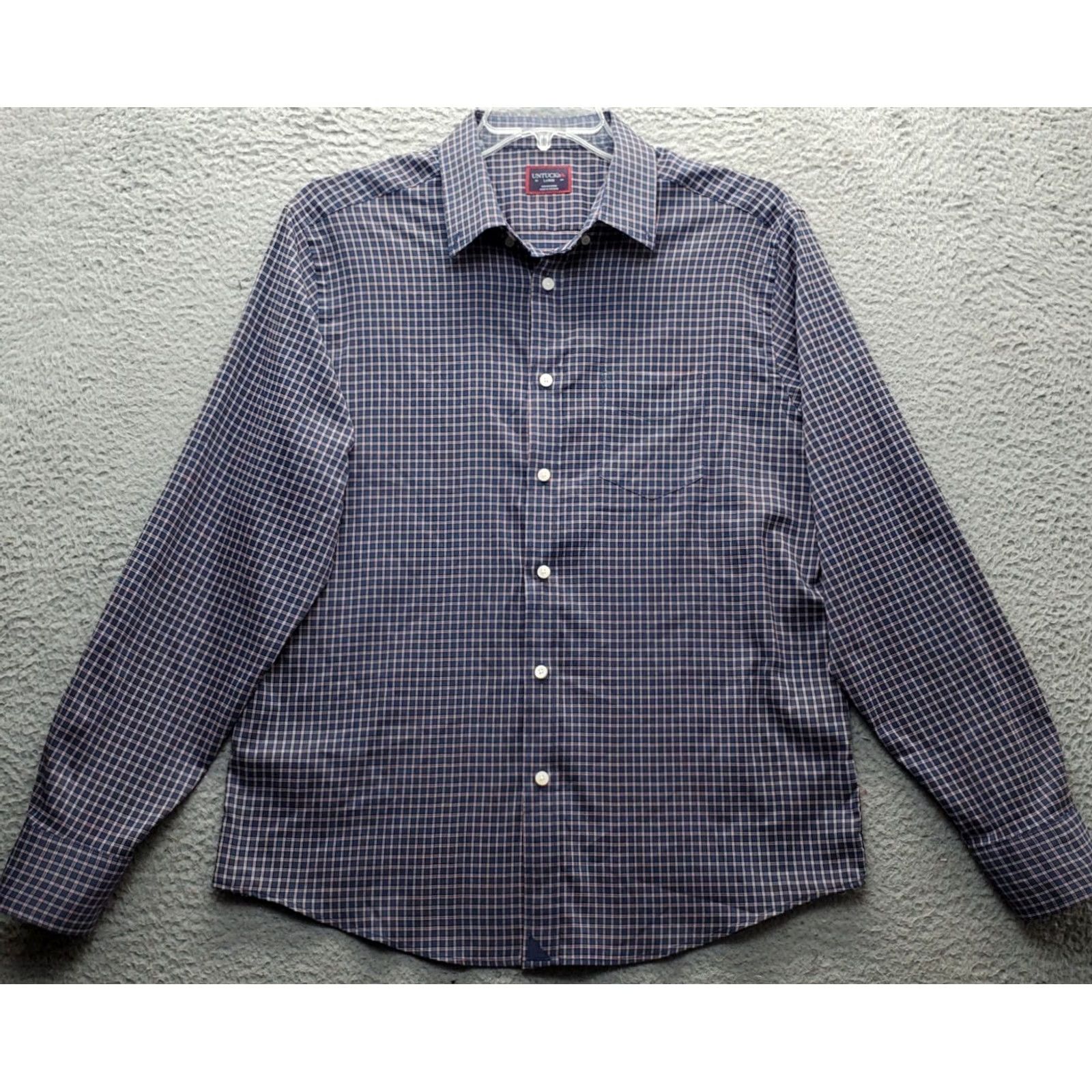 UNTUCKit UNTUCKit Button-Up Shirt Mens L Multi Plaid Long Sleeve Collared Chest Pocket Size US L / EU 52-54 / 3 - 2 Thumbnail
