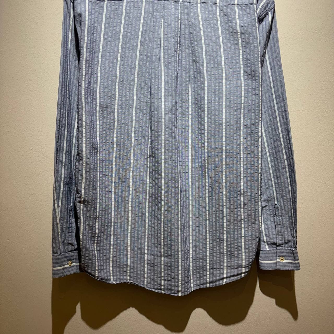 Versace Vintage Gianni Versace Striped Blue Button Down Shirt Size US XL / EU 56 / 4 - 6 Thumbnail