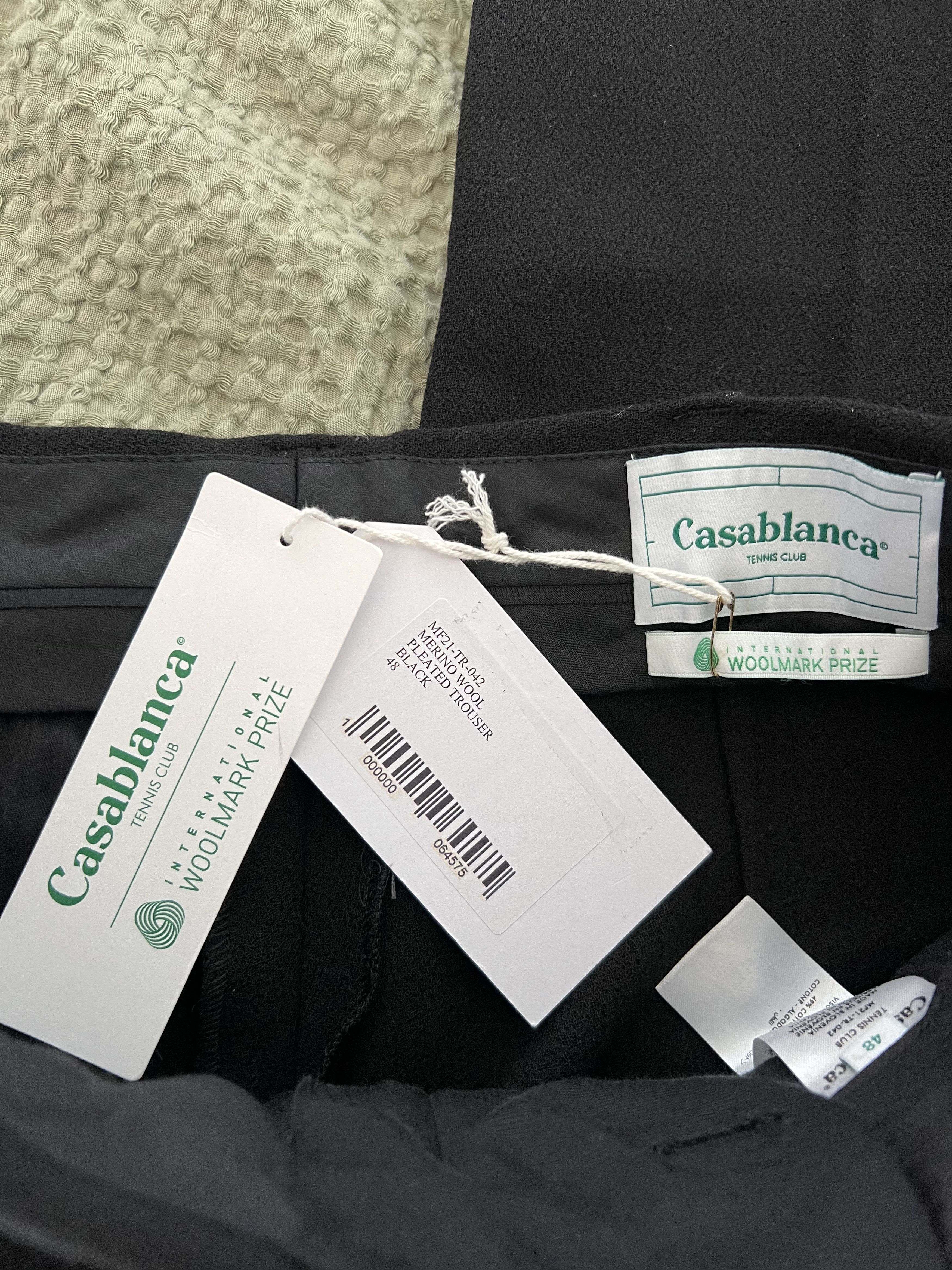 Casablanca Casablanca Pleated Wool Trouser in Black Size US 32 / EU 48 - 7 Thumbnail