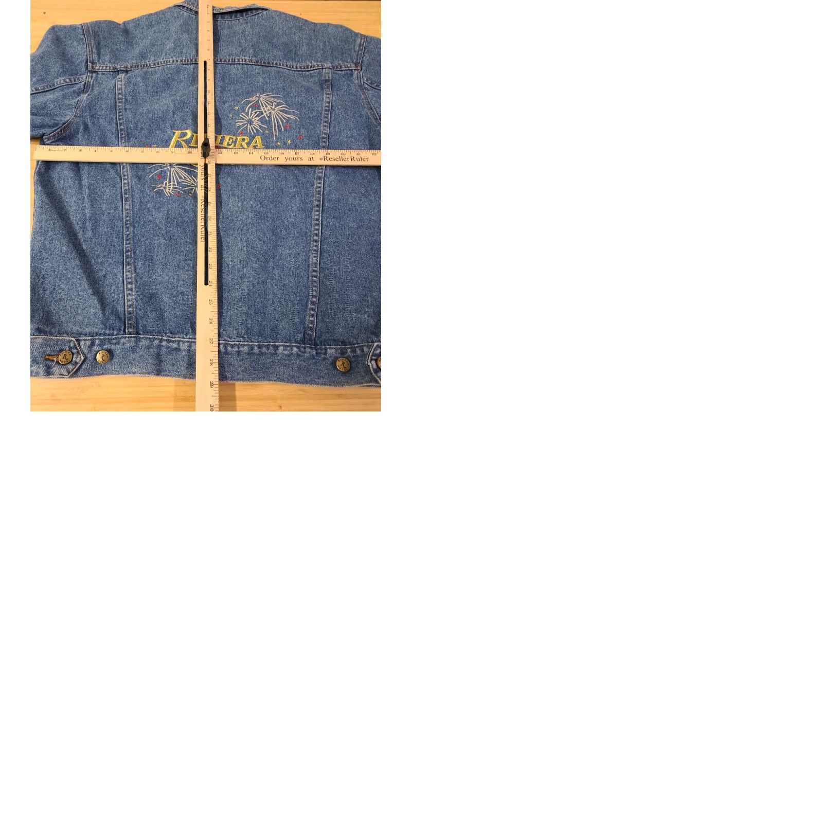 Rivieras VINTAGE Riviera Blues Denim Jacket Las Vegas 90s Nevada Mens XL Blue Jacket Size 40" / US 18 - 9 Thumbnail