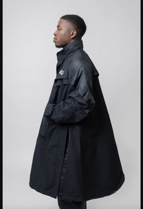 Nike NEW! NIKE x SACAI Trench Coat Rain Jacket Black M | Grailed