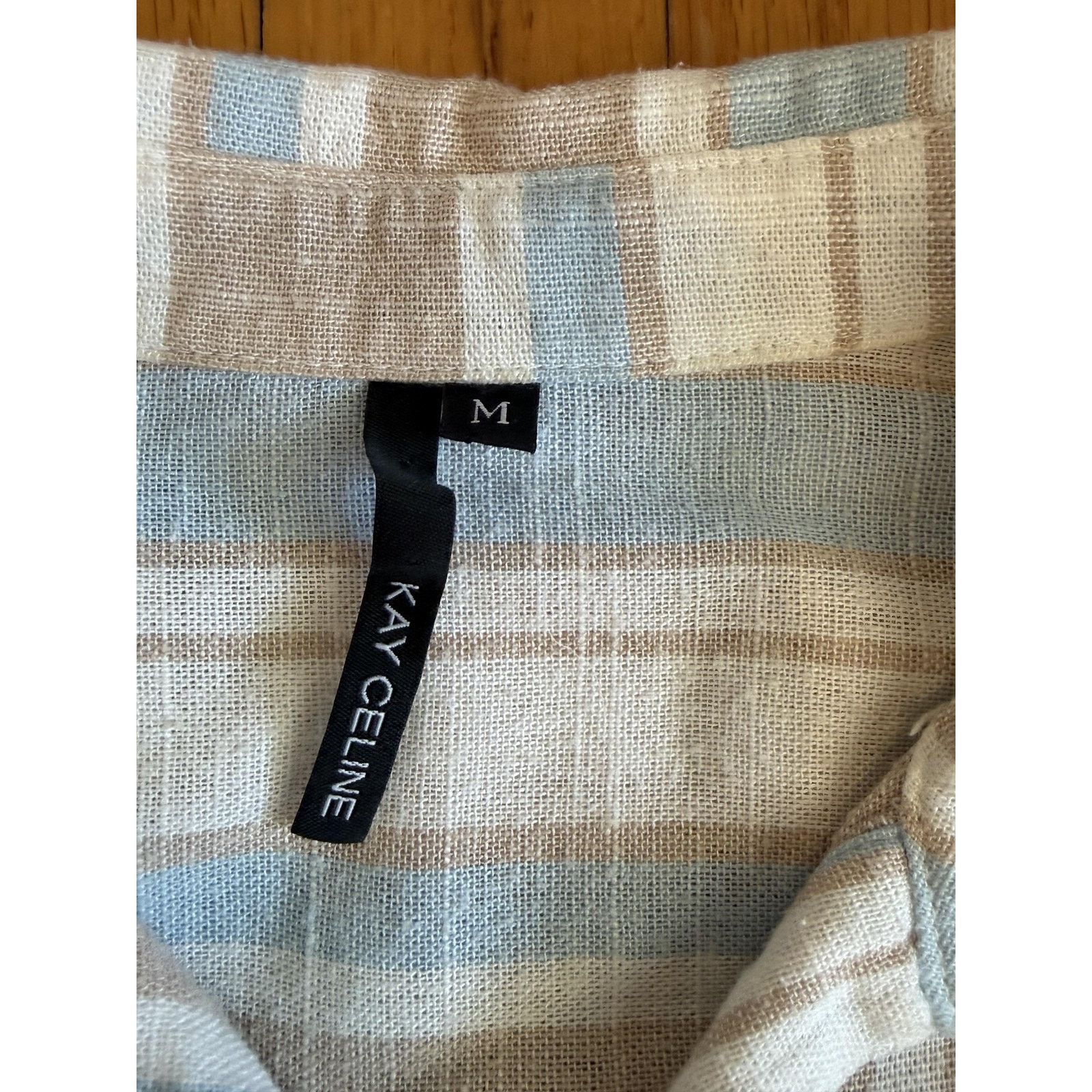 Other Kay Celine Dress Womens Medium Stripe Shirt Dress 3/4 Sleeve Size M / US 6-8 / IT 42-44 - 2 Thumbnail