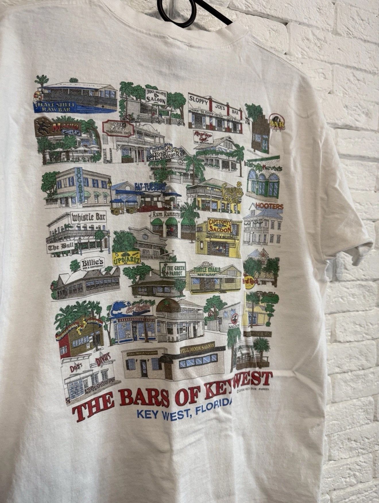 Fruit Of The Loom Vintage 2000 T-shirt Bars Of Key West Florida USA Sz L Size US L / EU 52-54 / 3 - 6 Thumbnail