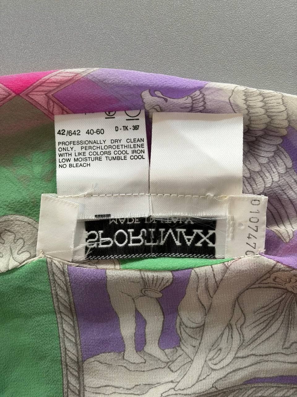 Sportmax Vintage Sportmax Max Mara Silk Greek Mythology Print Blouse Size L / US 10 / IT 46 - 11 Thumbnail