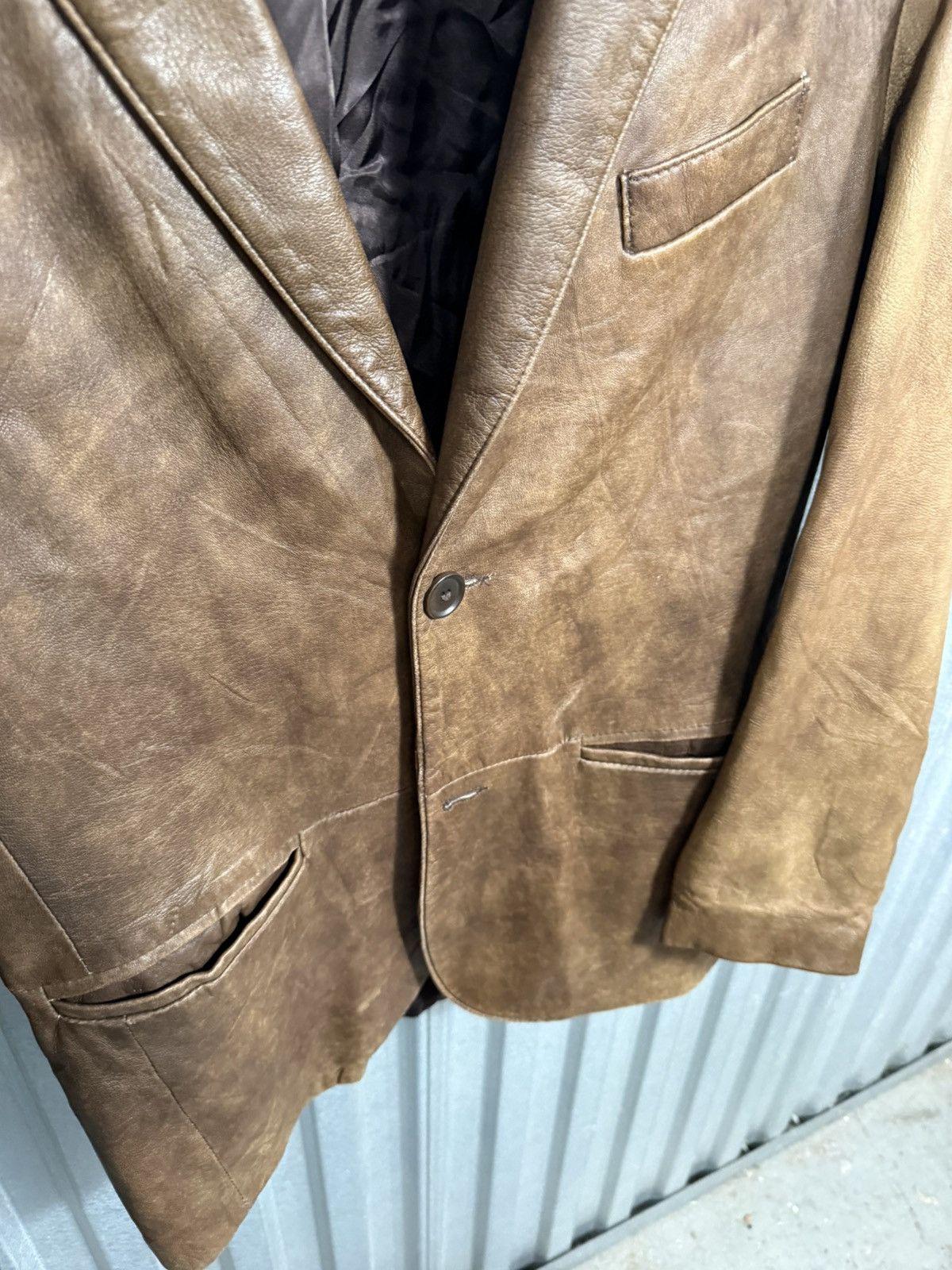 Danier Vintage Danier Leather Western Tuxedo Mocha Brown Jacket Size US XS / EU 42 / 0 - 7 Thumbnail