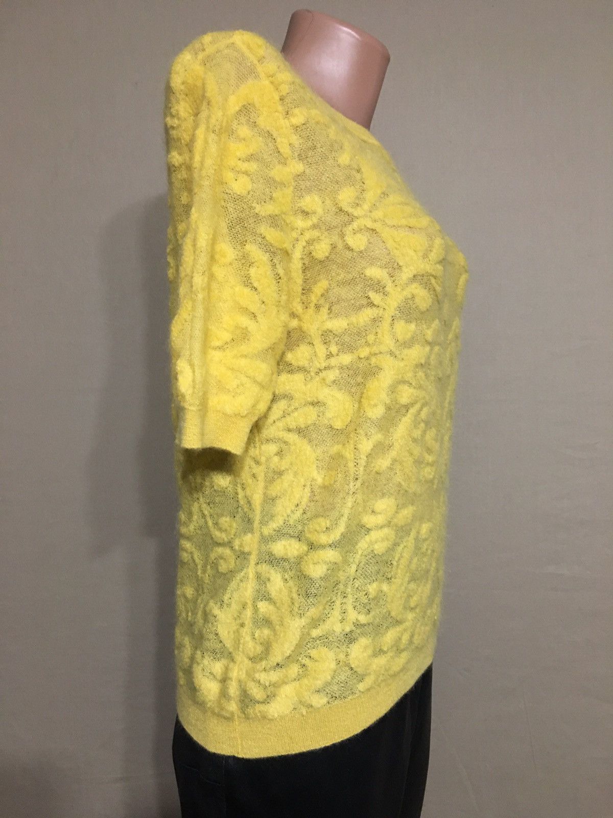 Max Mara Max Mara Studio Womens Yellow Top Floral Design Size S Size S / US 4 / IT 40 - 4 Thumbnail