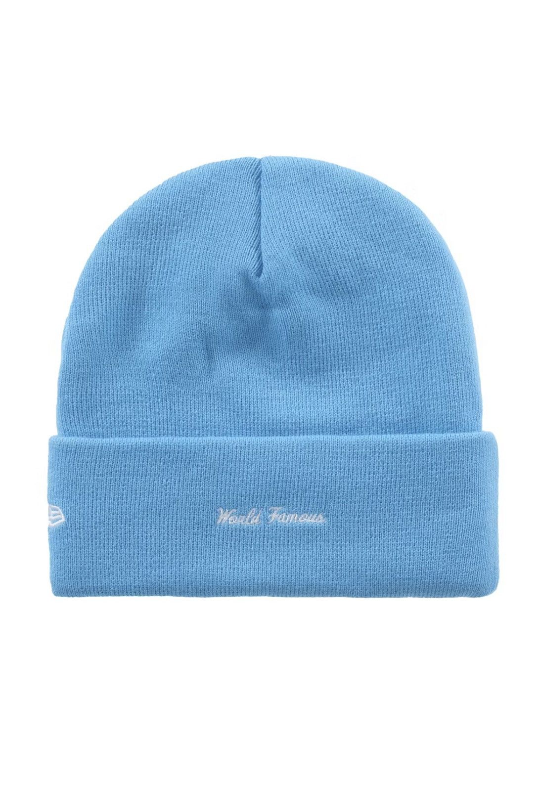 New Era × Supreme Supreme x New Era Box Logo Beanie Cyan Size ONE SIZE - 2 Thumbnail