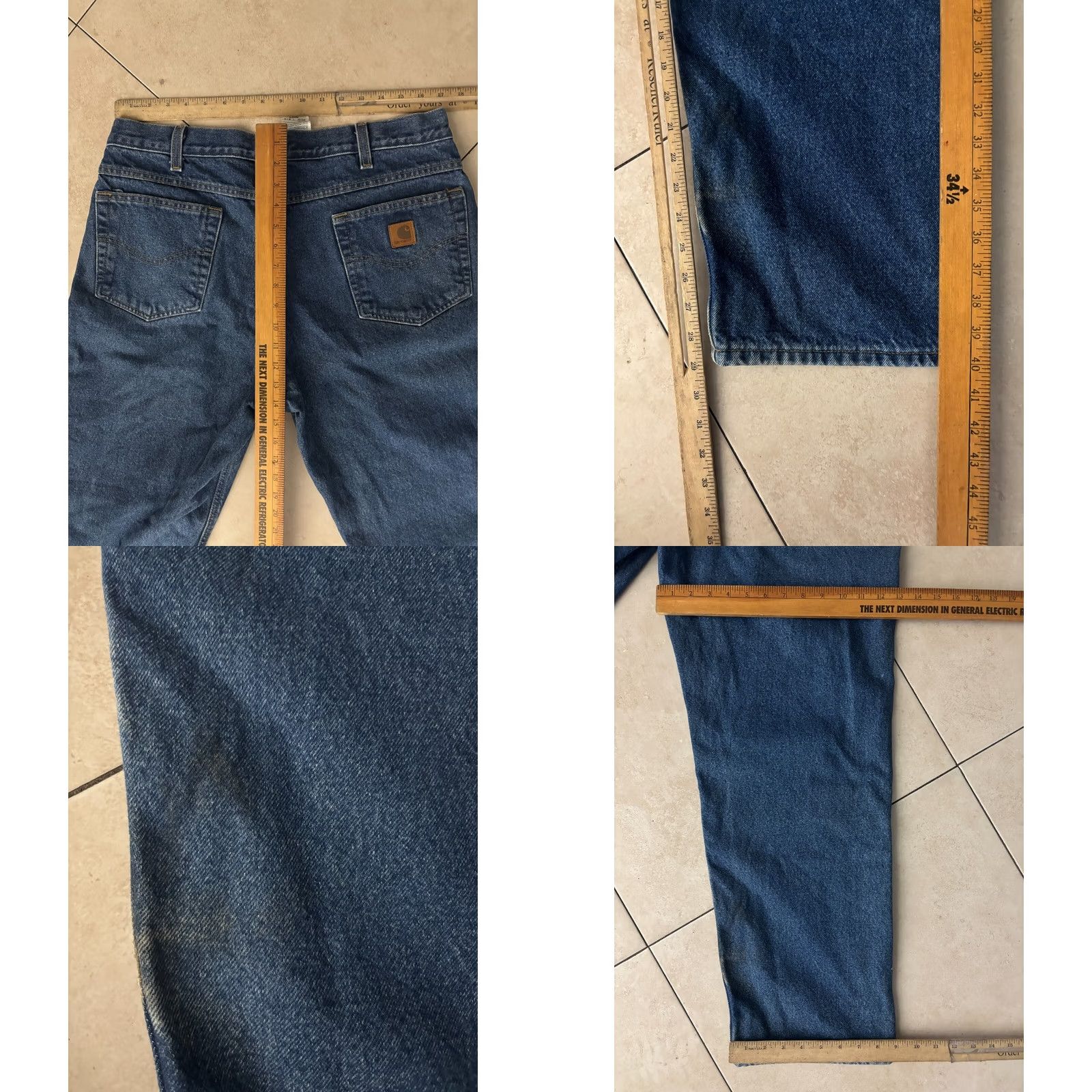 Carhartt Carhartt Jeans Denim Relaxed Fit 36x29 Blue 5-Pocket Lined Work USA 90s 2000s Mens Size US 36 / EU 52 - 8 Thumbnail