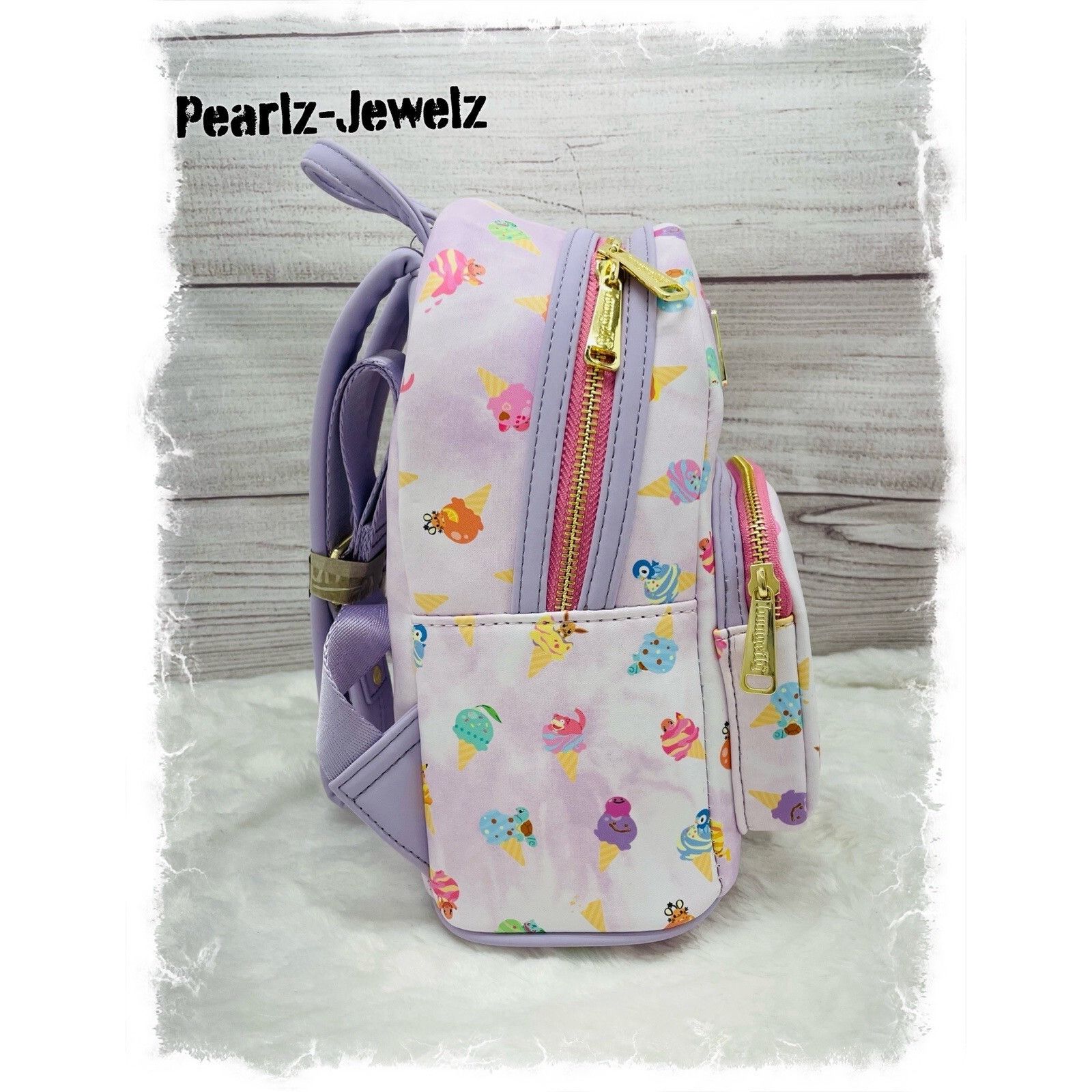 Pokemon Loungefly Pokemon Ice Cream Pikachu Eevee Squirtle Pink Mini Size ONE SIZE - 4 Thumbnail
