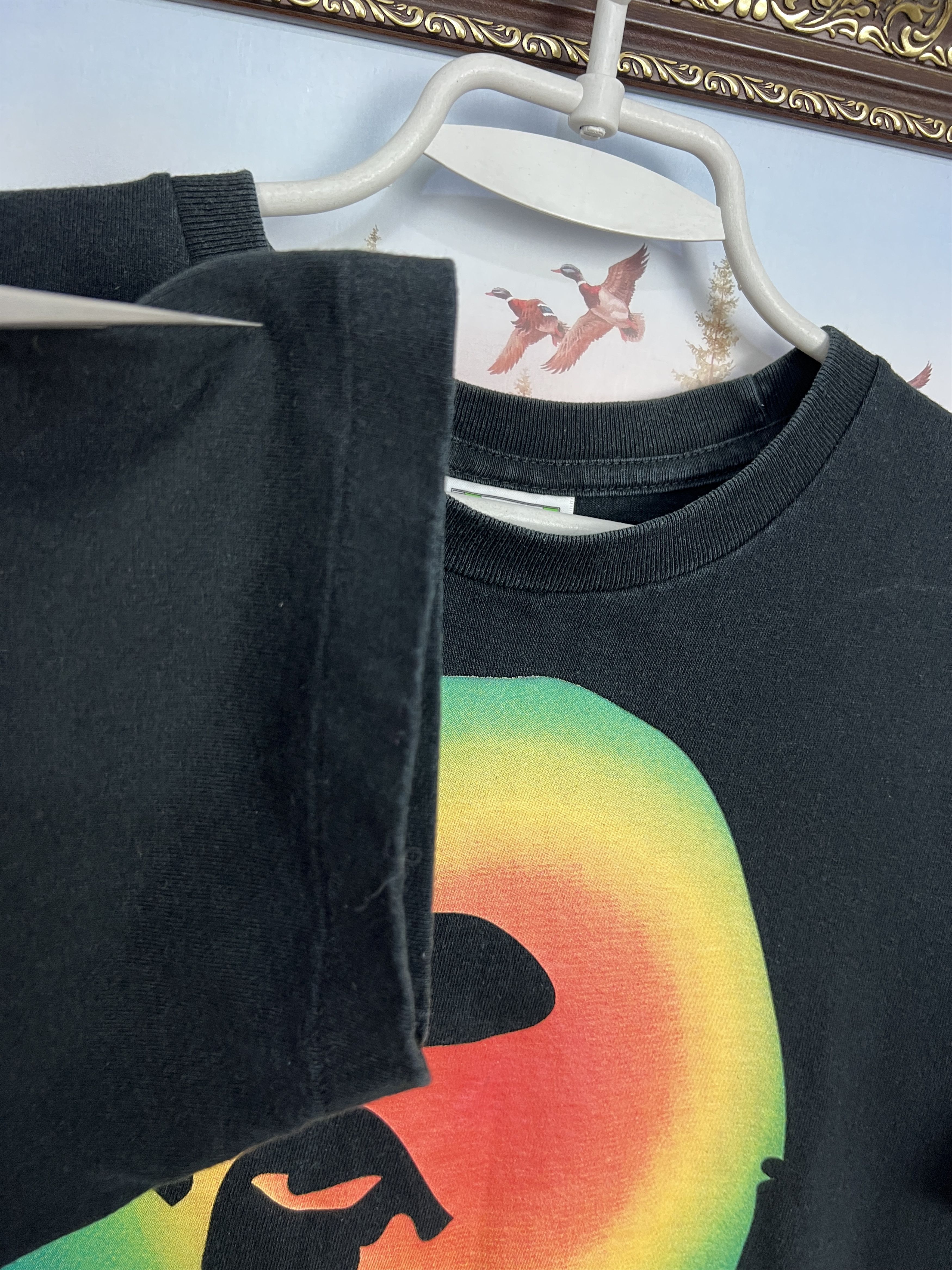 Vintage Bape Rainbow By Bathing Ape Tee Over Print Black Shirt Size US XS / EU 42 / 0 - 6 Thumbnail