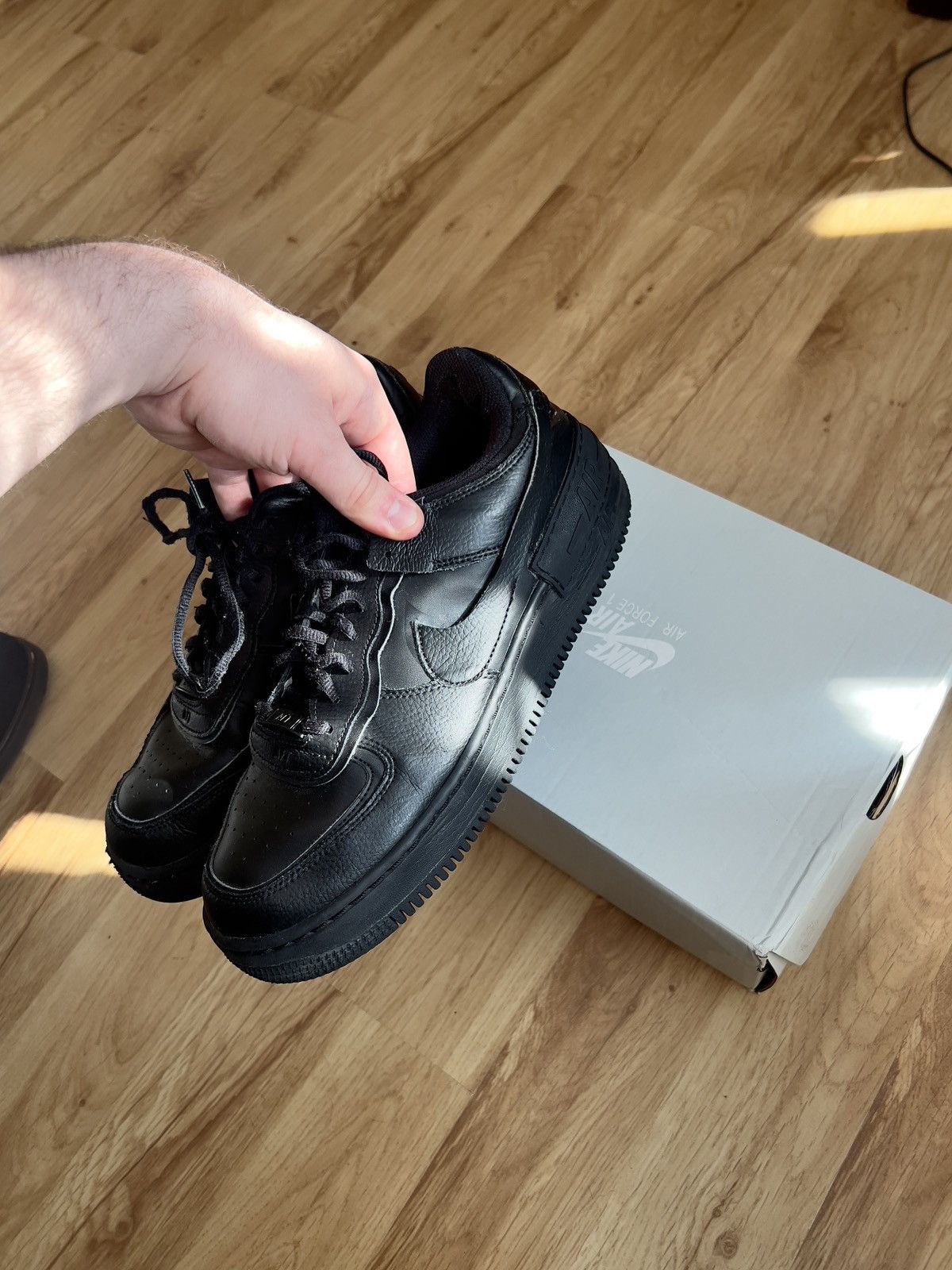 Nike × Vintage Airforce 1 Shadow x Triple Black Size US 12 / EU 45 - 1 Thumbnail