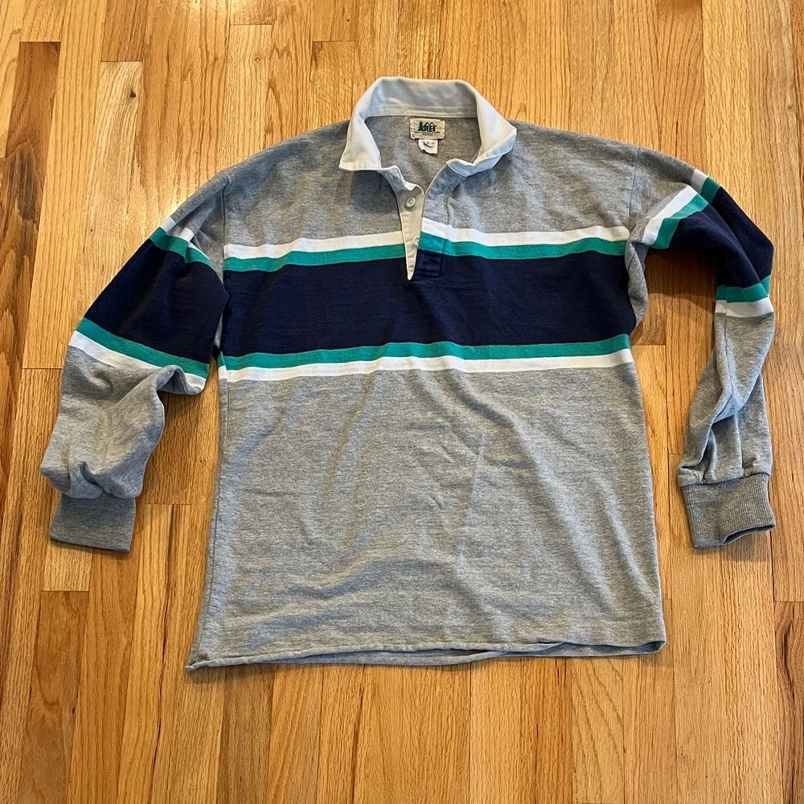 Rei Vintage 90’s REI Men’s Rugby Long Sleeve Shirt Size US L / EU 52-54 / 3 - 1 Thumbnail