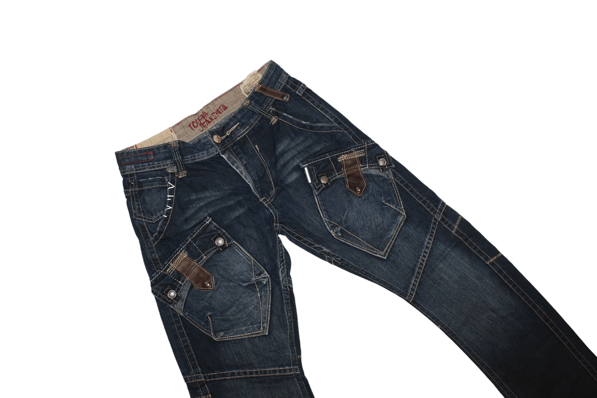 If Six Was Nine 💥Tough JeanSmith Jackson Cargo Pockets Arc Jeans Size US 33 - 3 Thumbnail