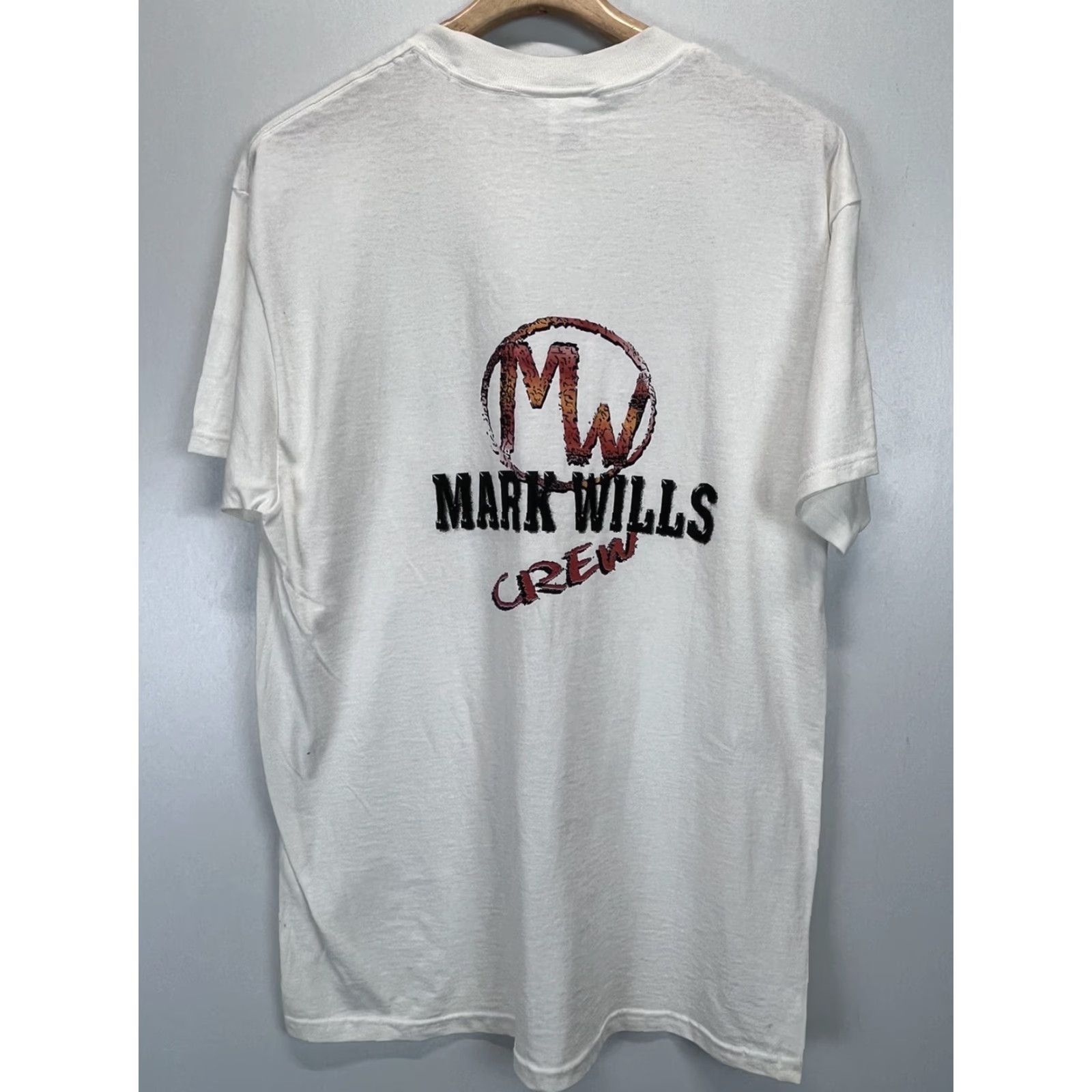 Delta VINTAGE Delta Mark Wills Shirt Adult Large White Crew Neck Signed Country Music HTF Autograph Limited Lettermans? Size US L / EU 52-54 / 3 - 2 Thumbnail