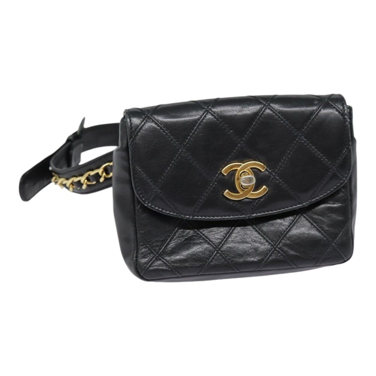 Chanel Chanel Waist Belt Bag Quilted Shiny Calfskin Size ONE SIZE - 1 Thumbnail