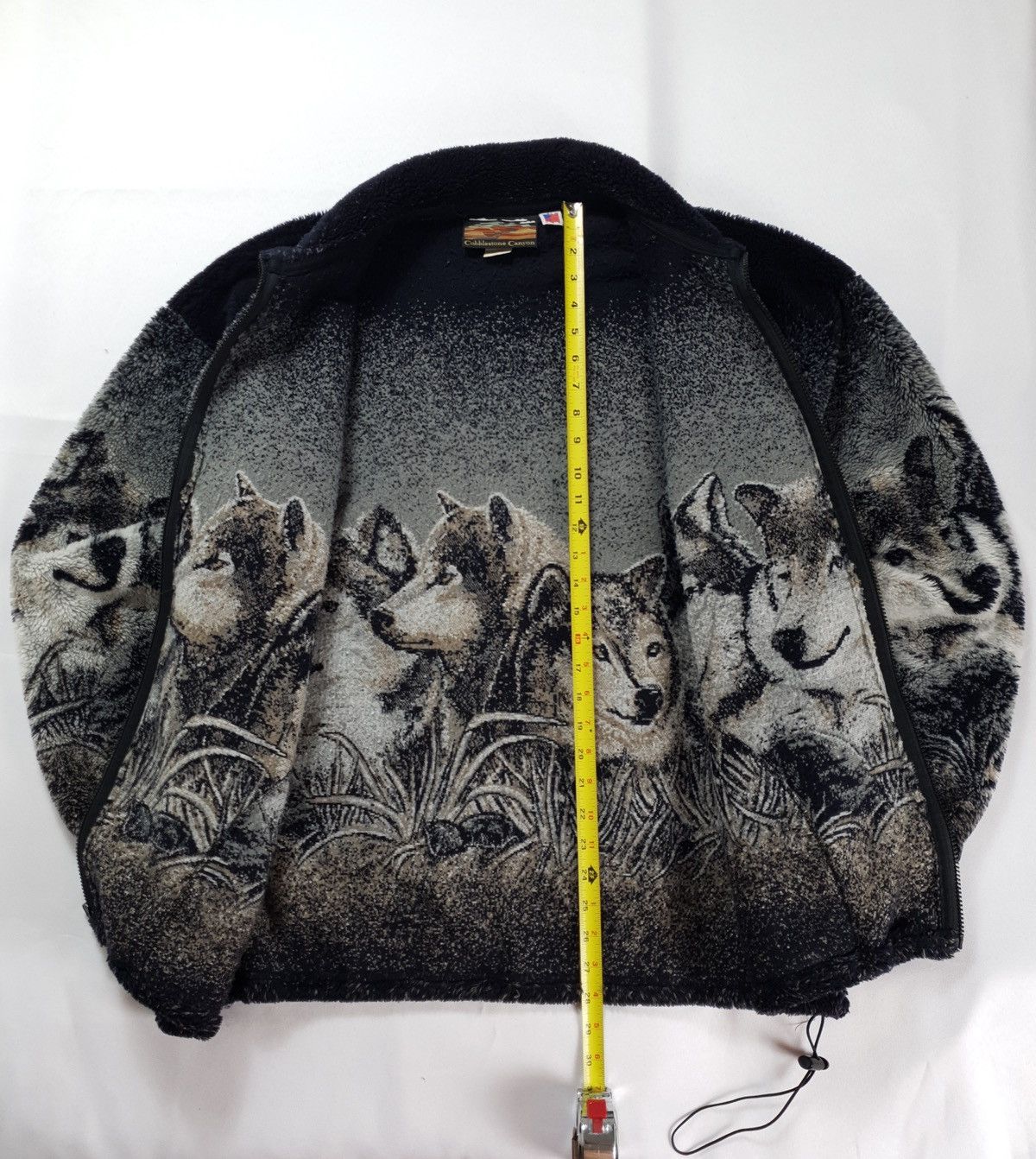 Vintage Cobblestone Canyon Made In USA Wolf Full Zip Fleece Jacket L Size US L / EU 52-54 / 3 - 2 Thumbnail