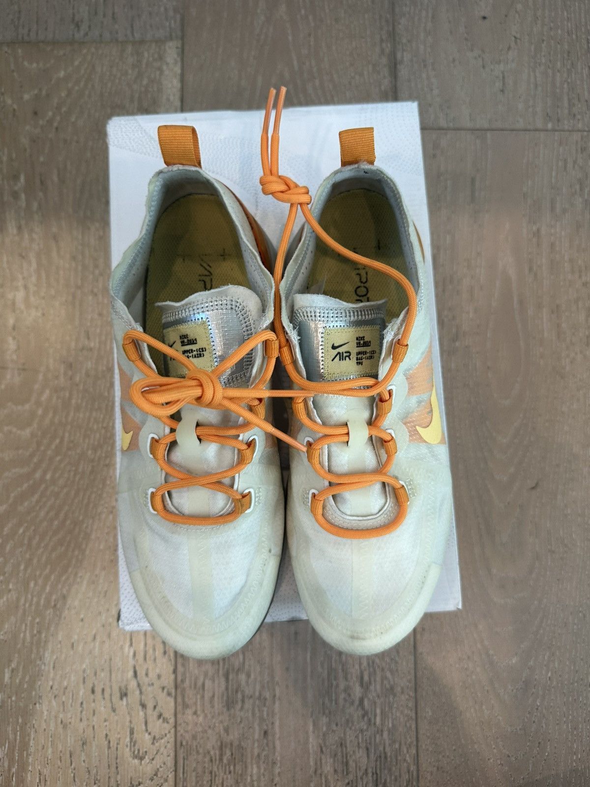 Nike Nike Air VaporMax 2019 White Orange Peel Size US 8 / IT 38 - 2 Thumbnail