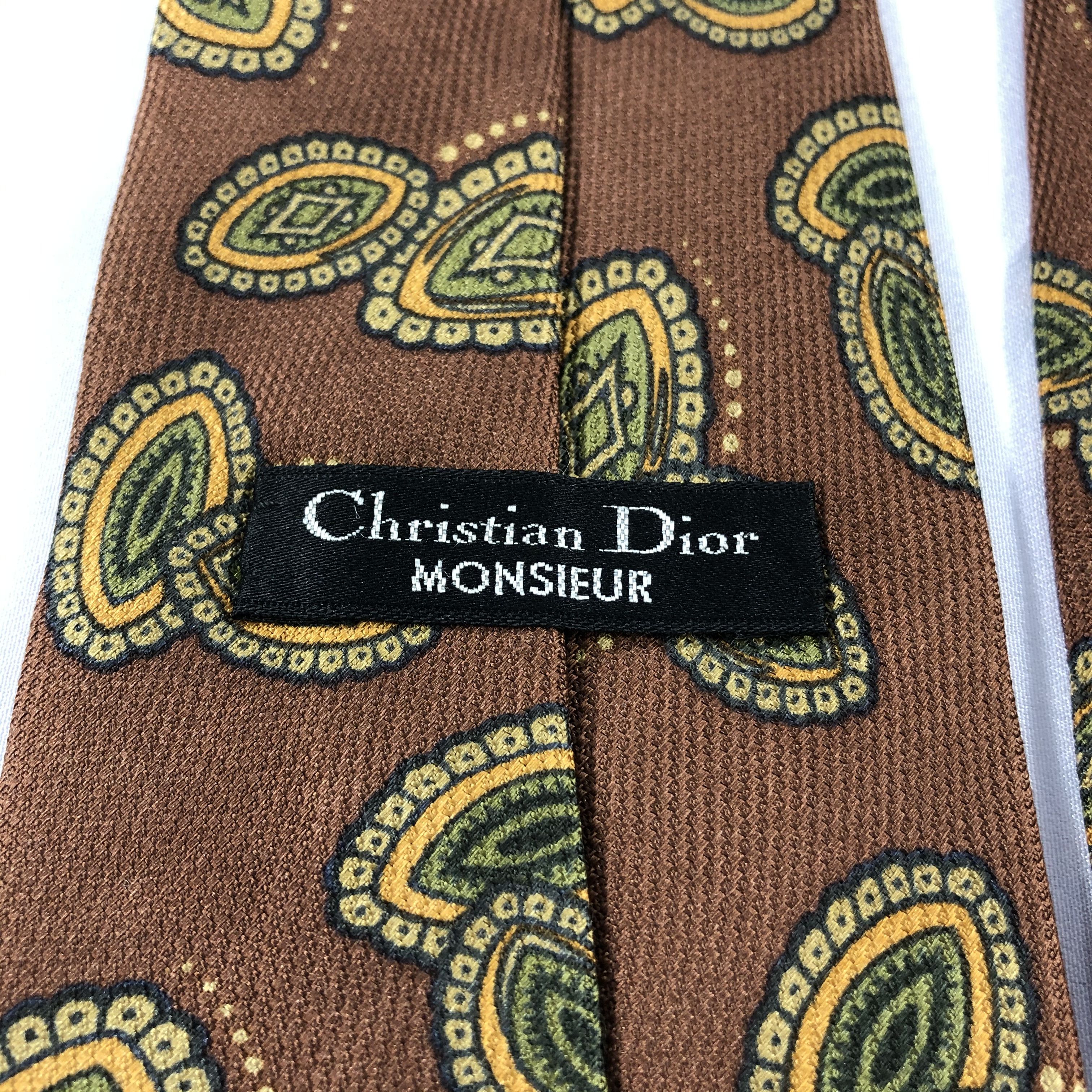 Vintage ChRIStian diOR Silk Neck Ties T95 Size ONE SIZE - 3 Thumbnail