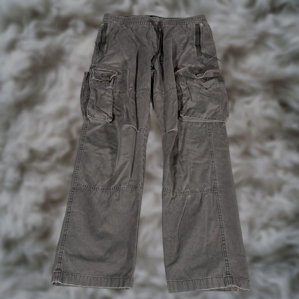 Abercrombie & Fitch Abercrombie & Fitch Cargo Drawstring Pants Mens M 28” Straight Gray Size US 31 - 1 Thumbnail