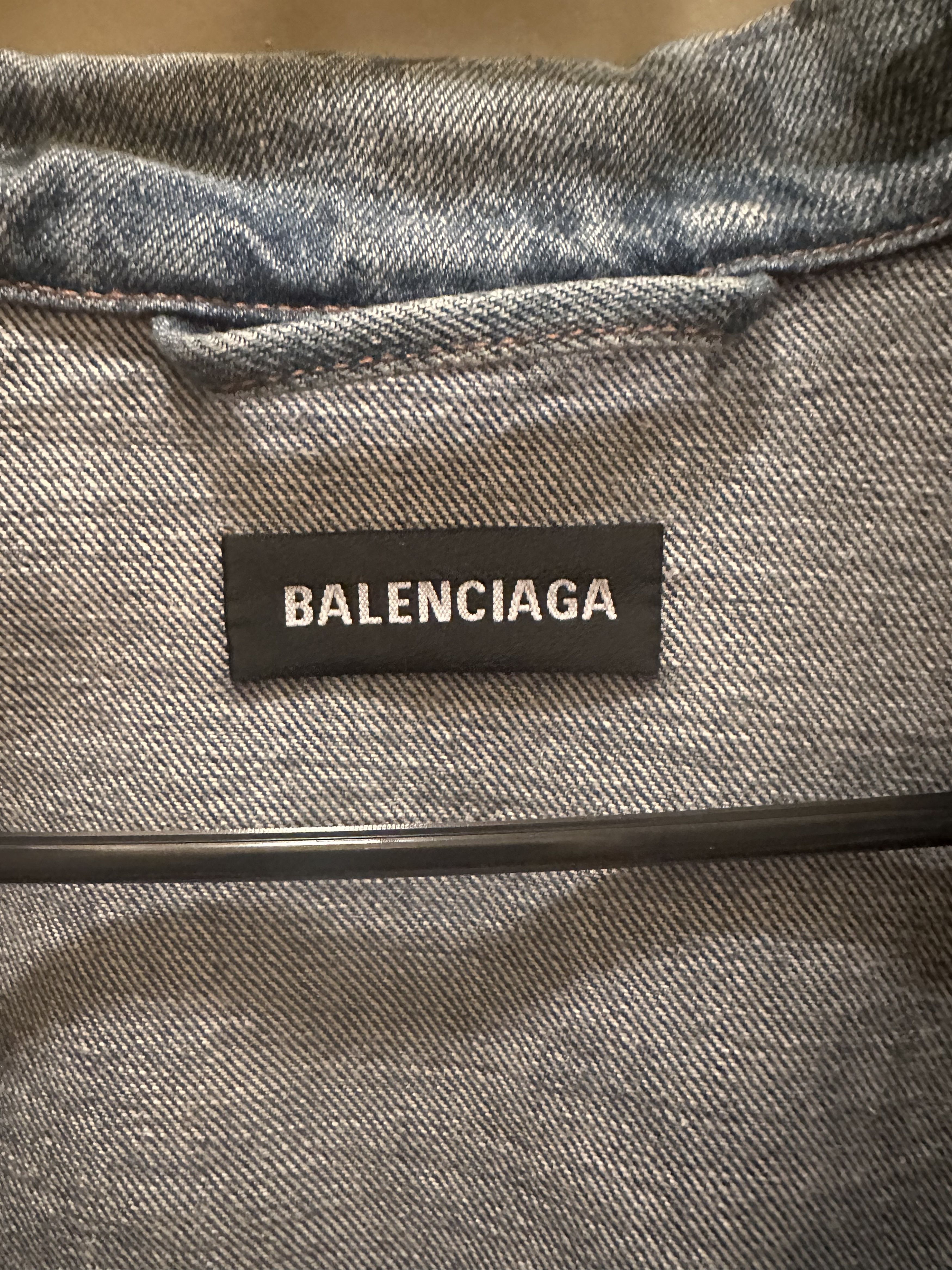 Balenciaga Balenciaga Denim Graffiti Paint Jacket Size US L / EU 52-54 / 3 - 3 Thumbnail