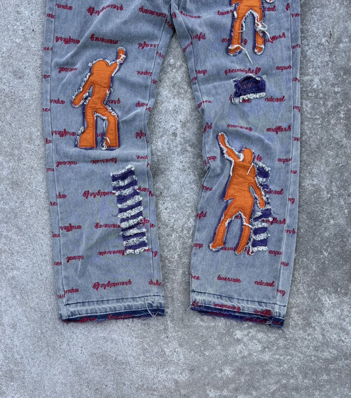 Vintage Vintage Y2K avantgarde streetwear affliction track jeans Size US 34 / EU 50 - 15 Thumbnail