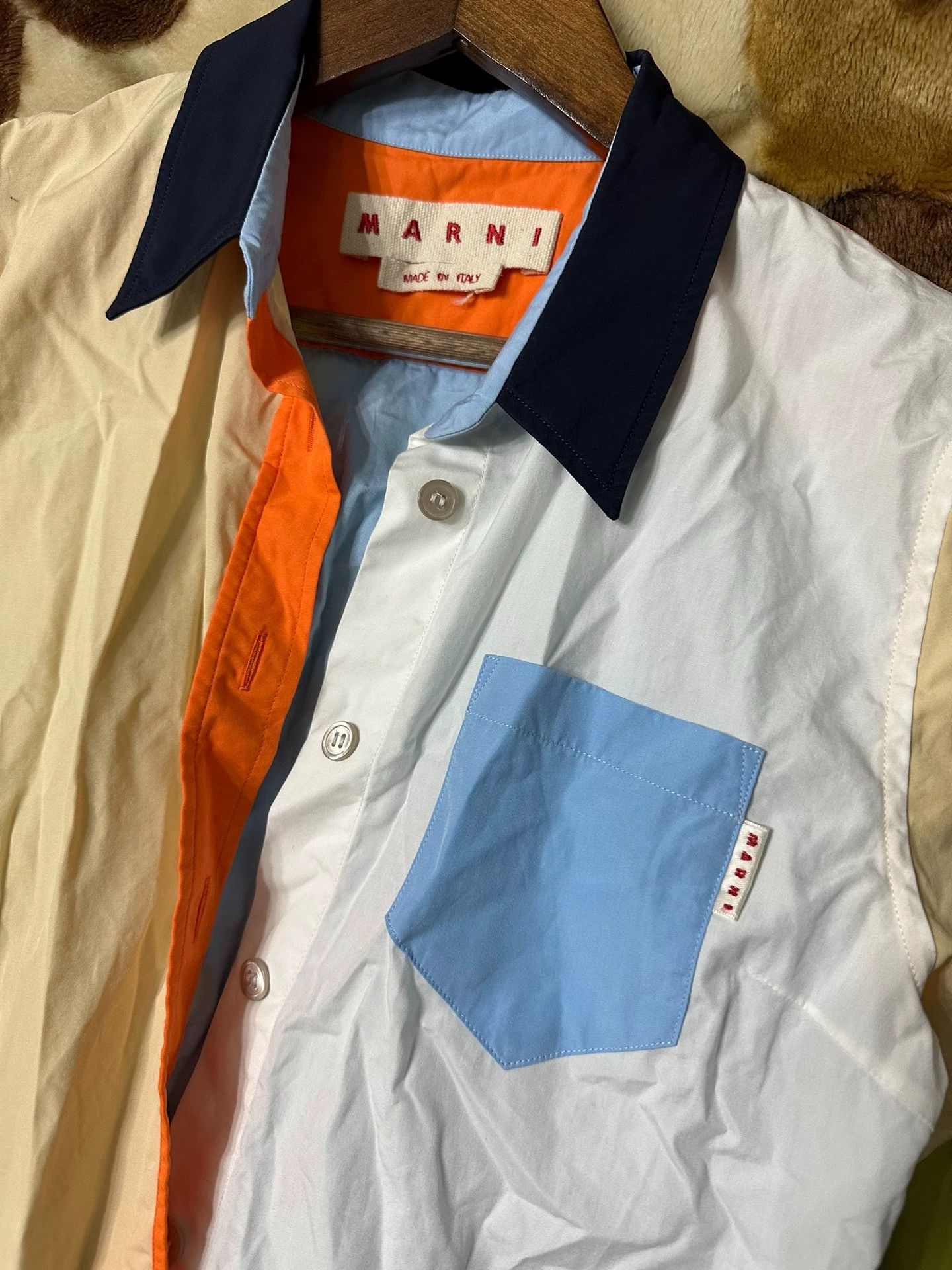 Marni Marni color blocked cute cropped short-sleeve shirt Size XS / US 0-2 / IT 36-38 - 3 Thumbnail