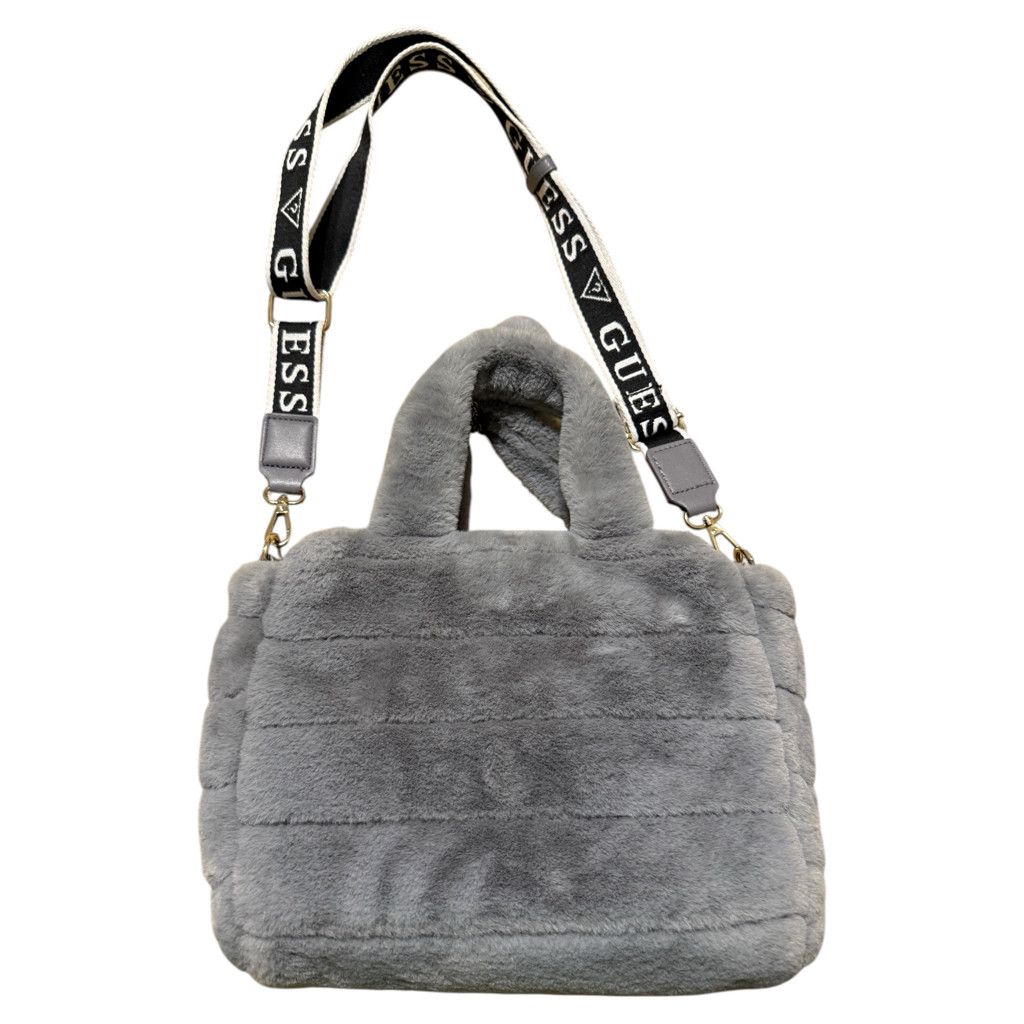 Guess Guess Factory Soft Faux Fur Gray Crossbody Bag Size ONE SIZE - 3 Thumbnail