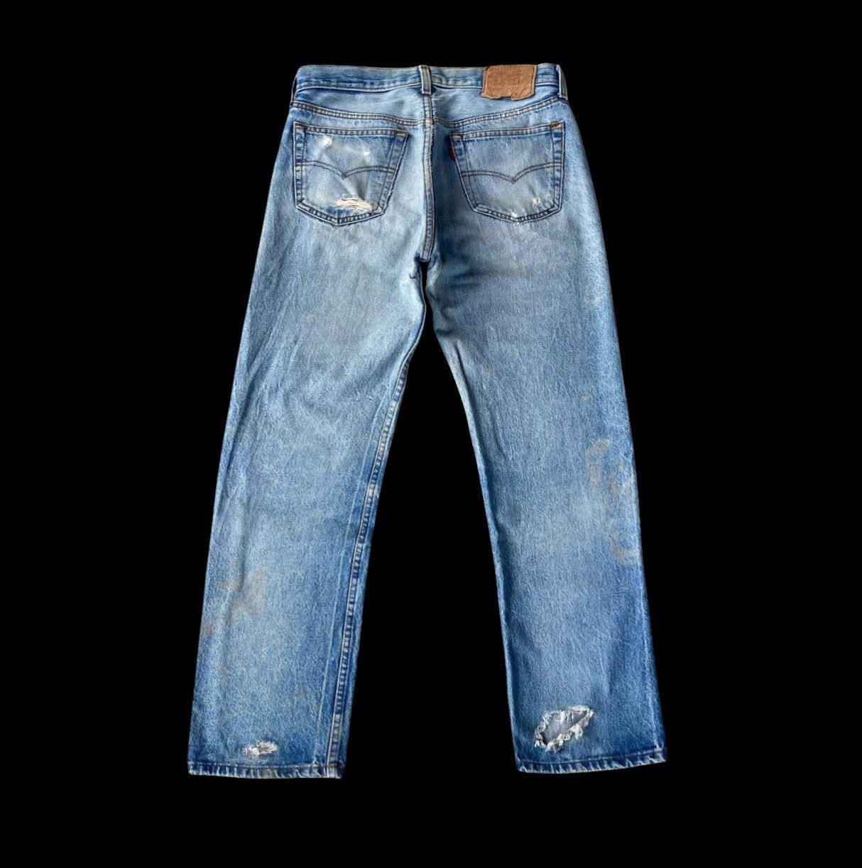 Levi's Vintage Clothing VINTAGE 80S LEVIS 501 DISTRESSED REPAIR DENIM W30X28" Size US 30 / EU 46 - 5 Thumbnail