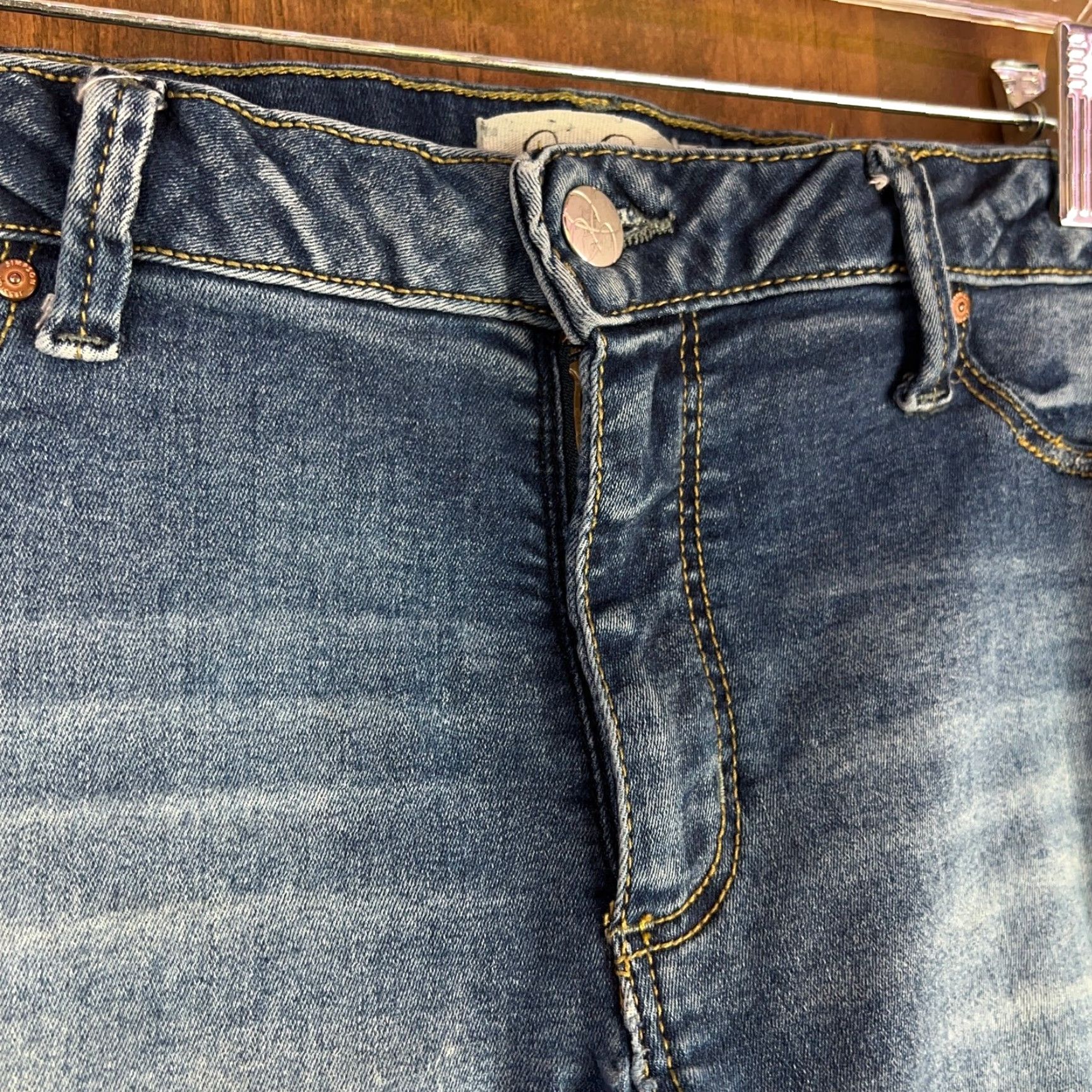 Jessica Simpson Jessica Simpson Womens Jeans Blue Denim Kiss Me Super Skinny Distress Stretch 33 Size 24" / US 00 / IT 34 - 4 Thumbnail