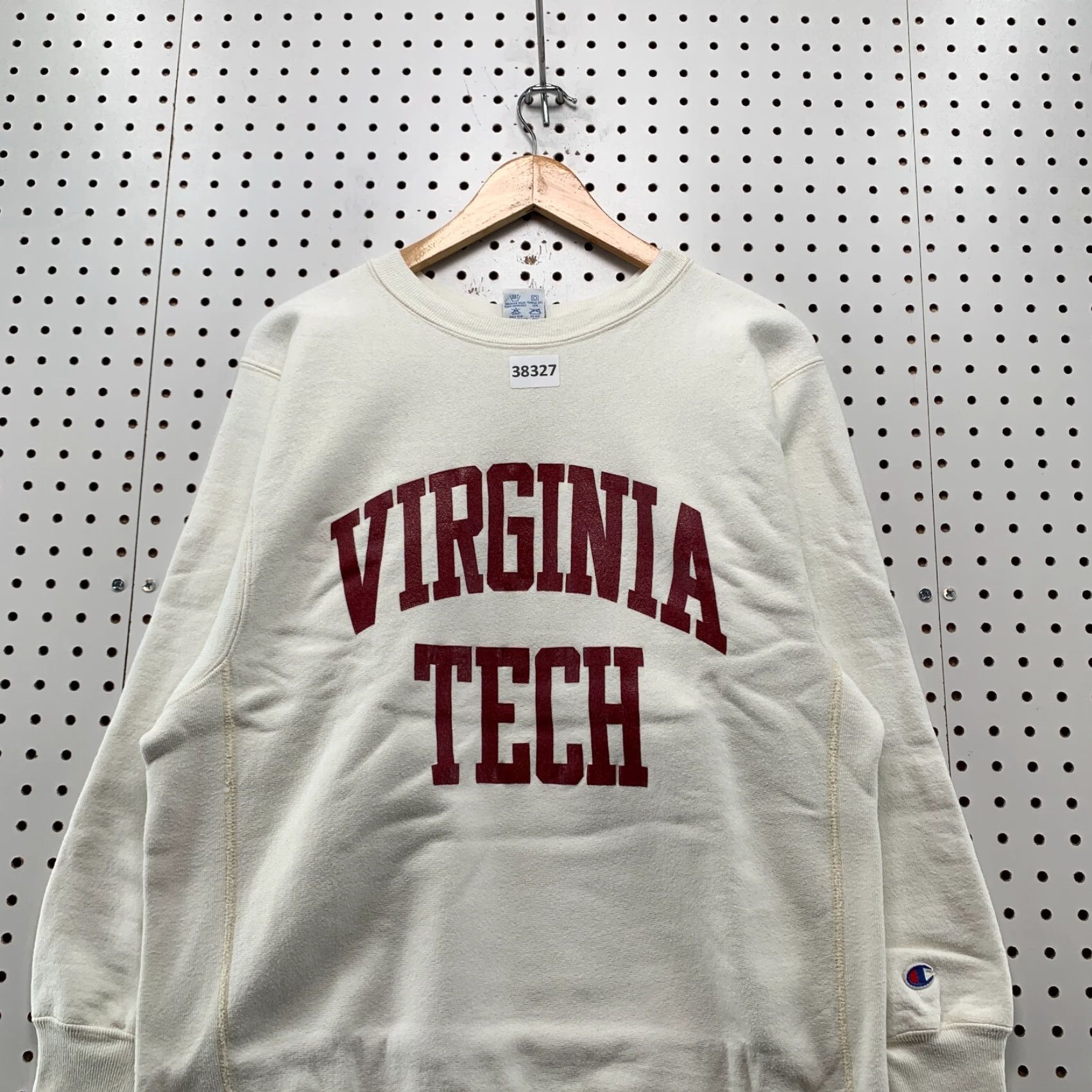 Champion VINTAGE Virginia Tech Sweatshirt Mens L White Champion Reverse Weave 90s VTG 21.5x26 Mens Size US L / EU 52-54 / 3 - 2 Thumbnail