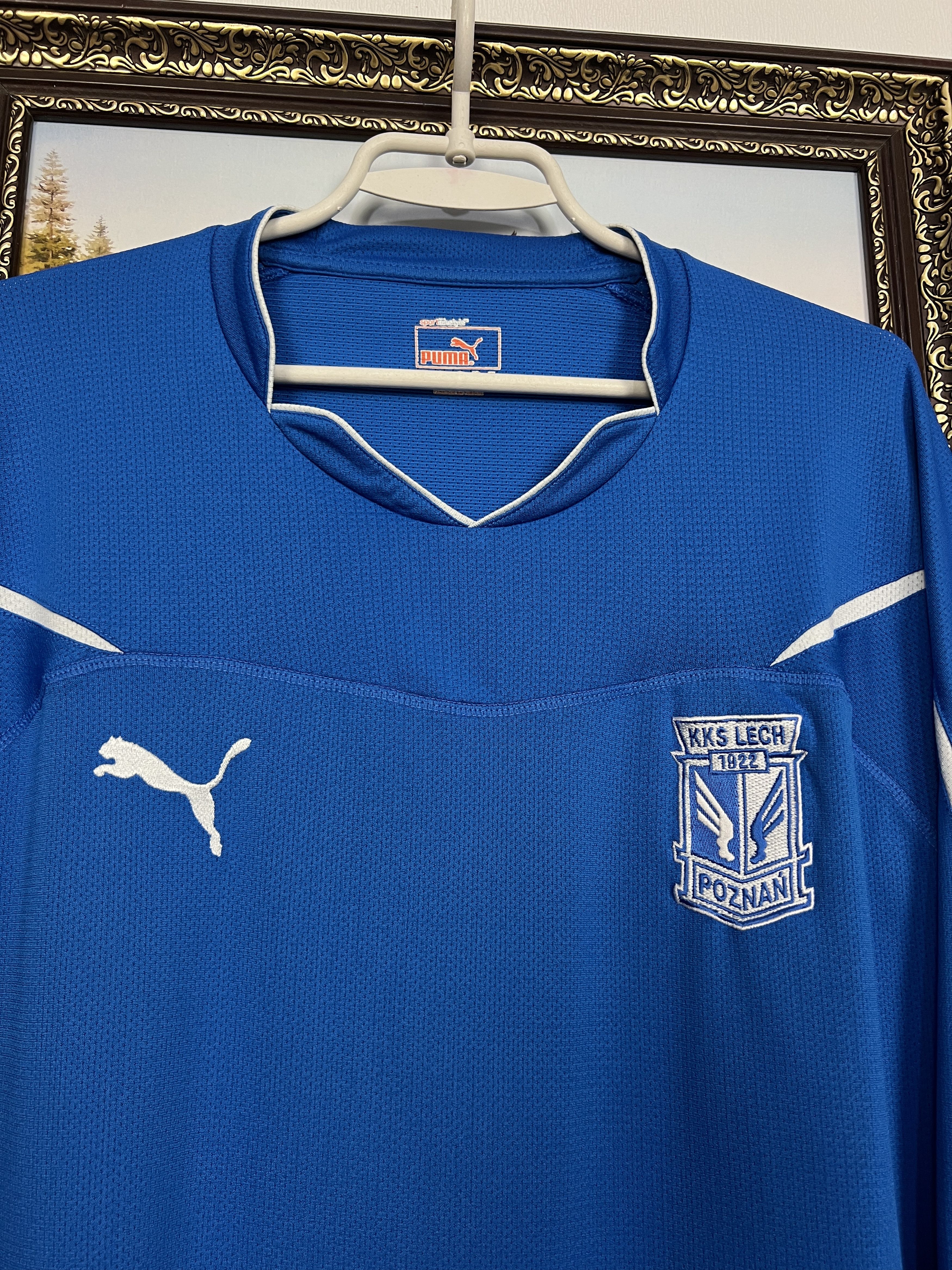 Puma Lech Poznan football shirt 2011 Soccer Long Sleeve Jersey Size US XXL / EU 58 / 5 - 3 Thumbnail