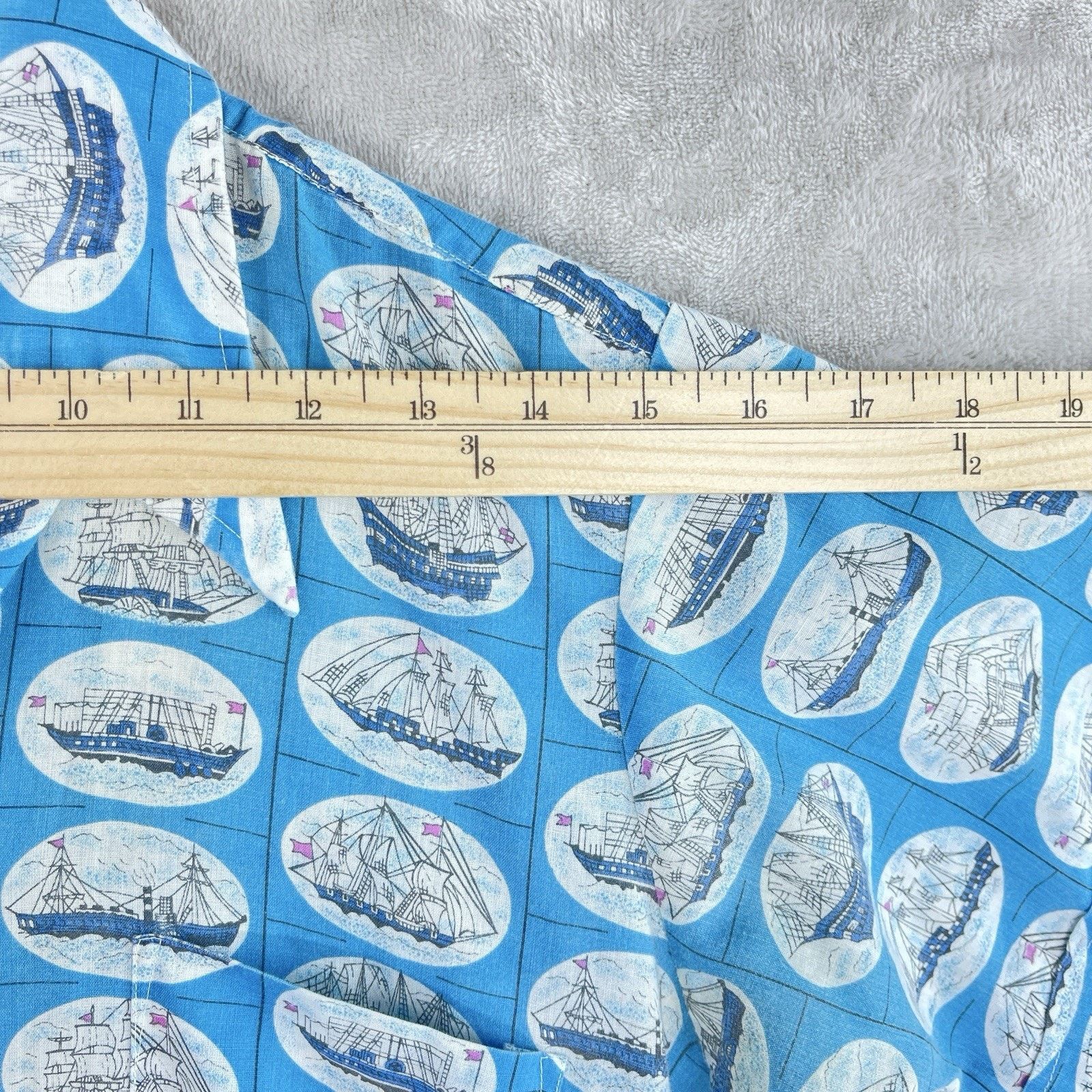 Other Vintage 70s Keynote By Model Shirt Ship AOP Dagger Collar Size US S / EU 44-46 / 1 - 9 Thumbnail