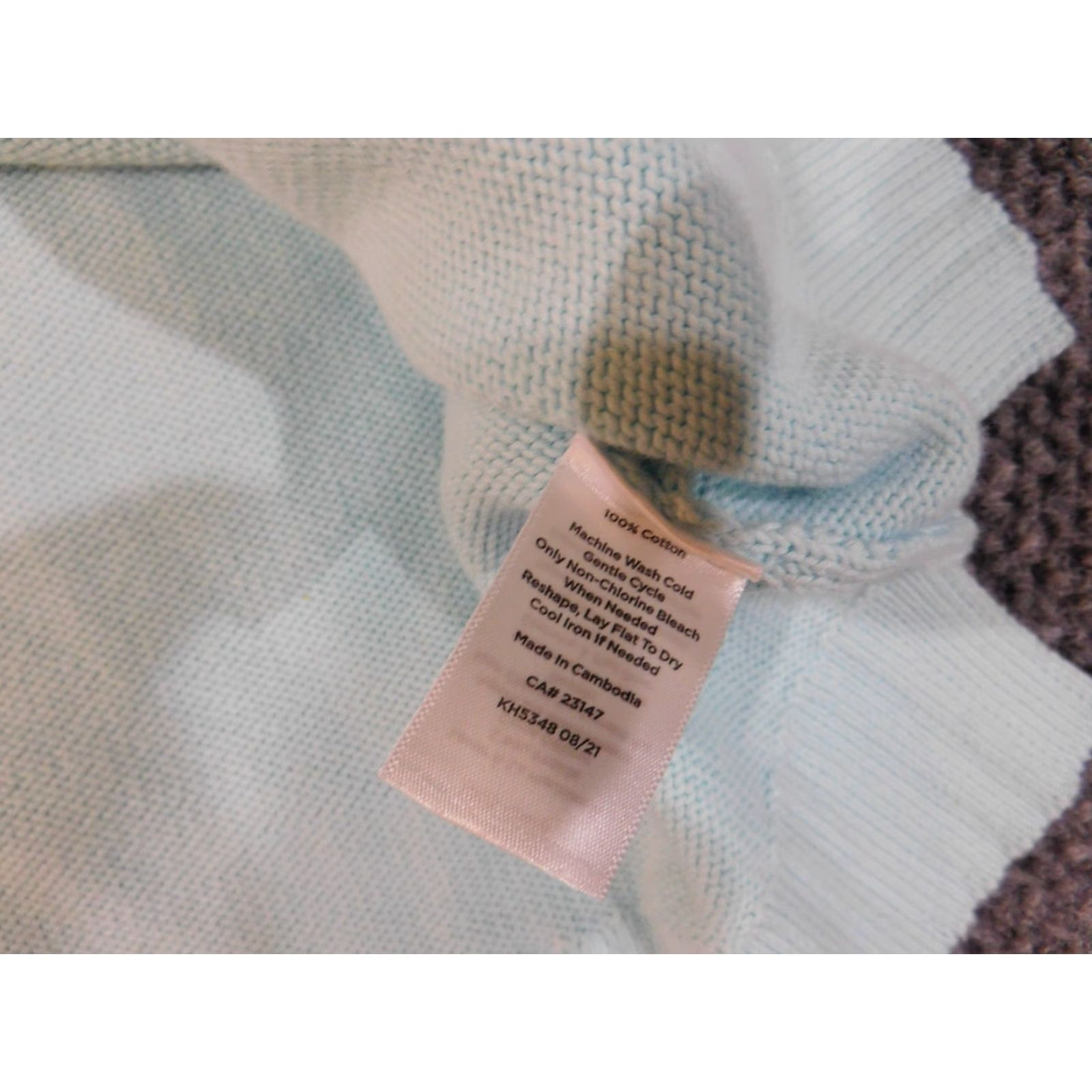 Talbots Talbots Sweater Womens Small Blue Pullover Cotton Knit Stretch Casual Crew Neck Button Knit Solid Modern Regular Mens? Wait. Size S / US 4 / IT 40 - 7 Thumbnail