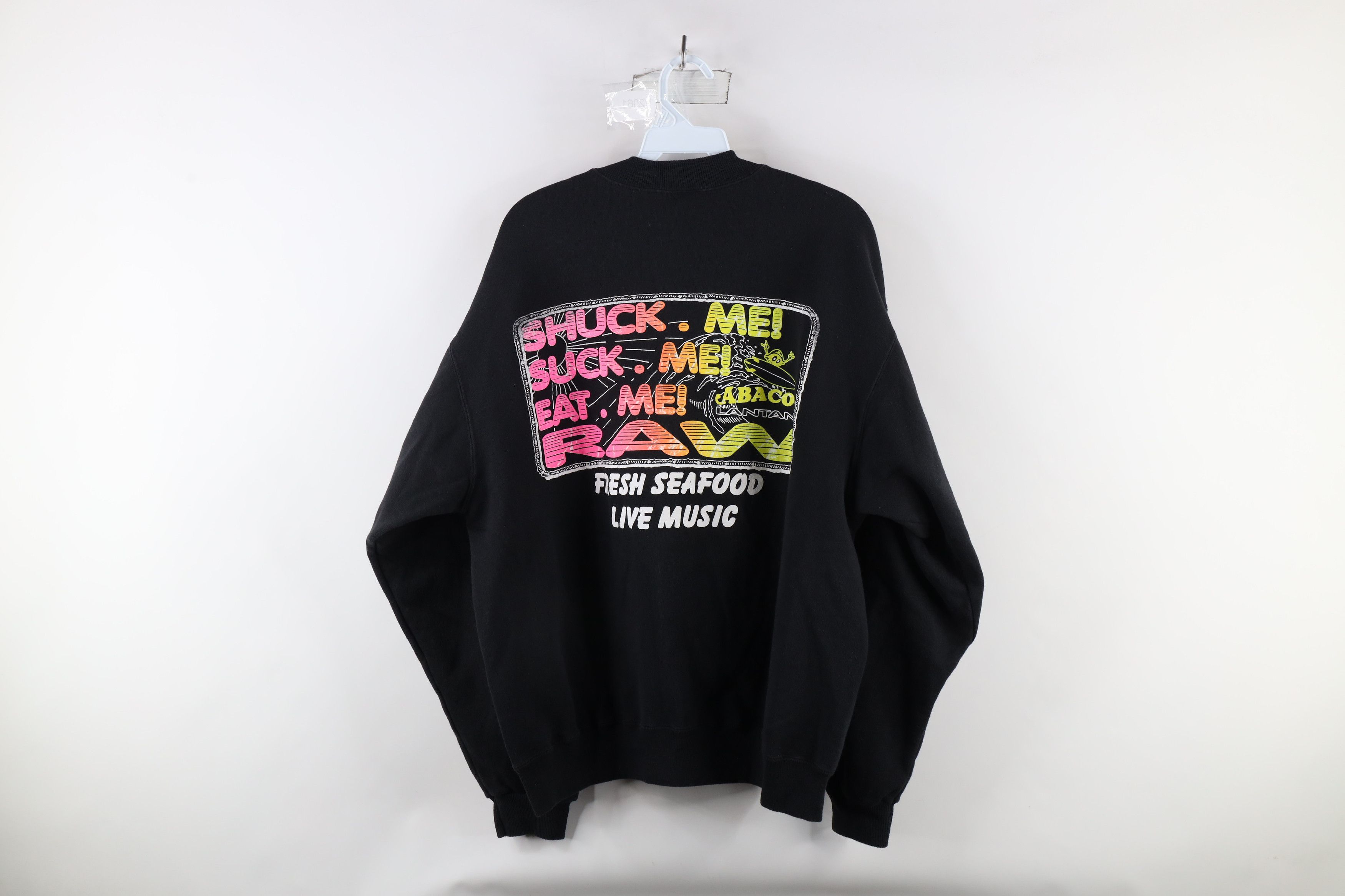 Vintage Vintage 90s Boat Shuck Me Suck Me Eat Me Raw Sweatshirt USA Size US XL / EU 56 / 4 - 8 Thumbnail