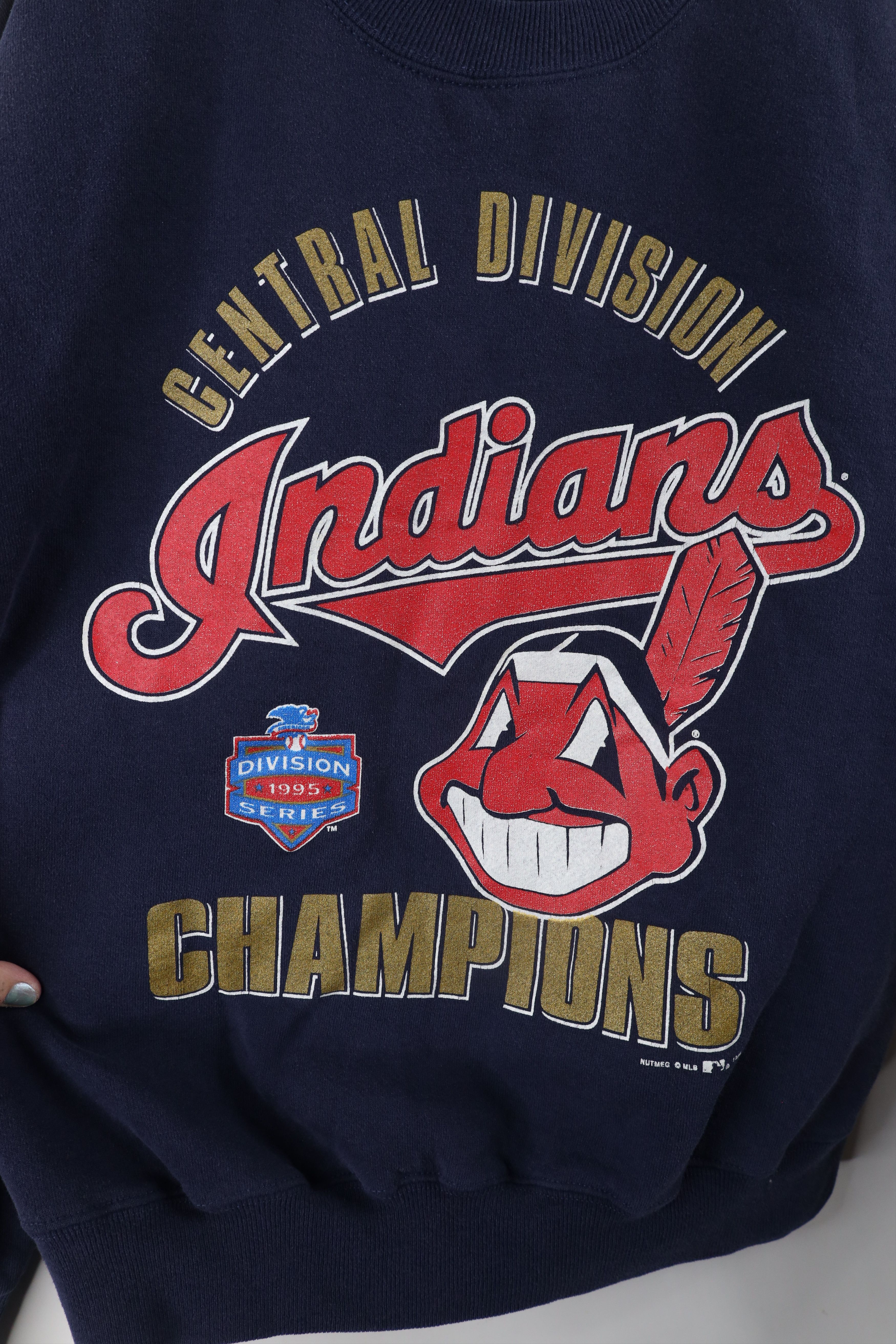 Vintage Vintage 90s Wahoo Cleveland Indians Baseball Sweatshirt USA Size US M / EU 48-50 / 2 - 4 Thumbnail