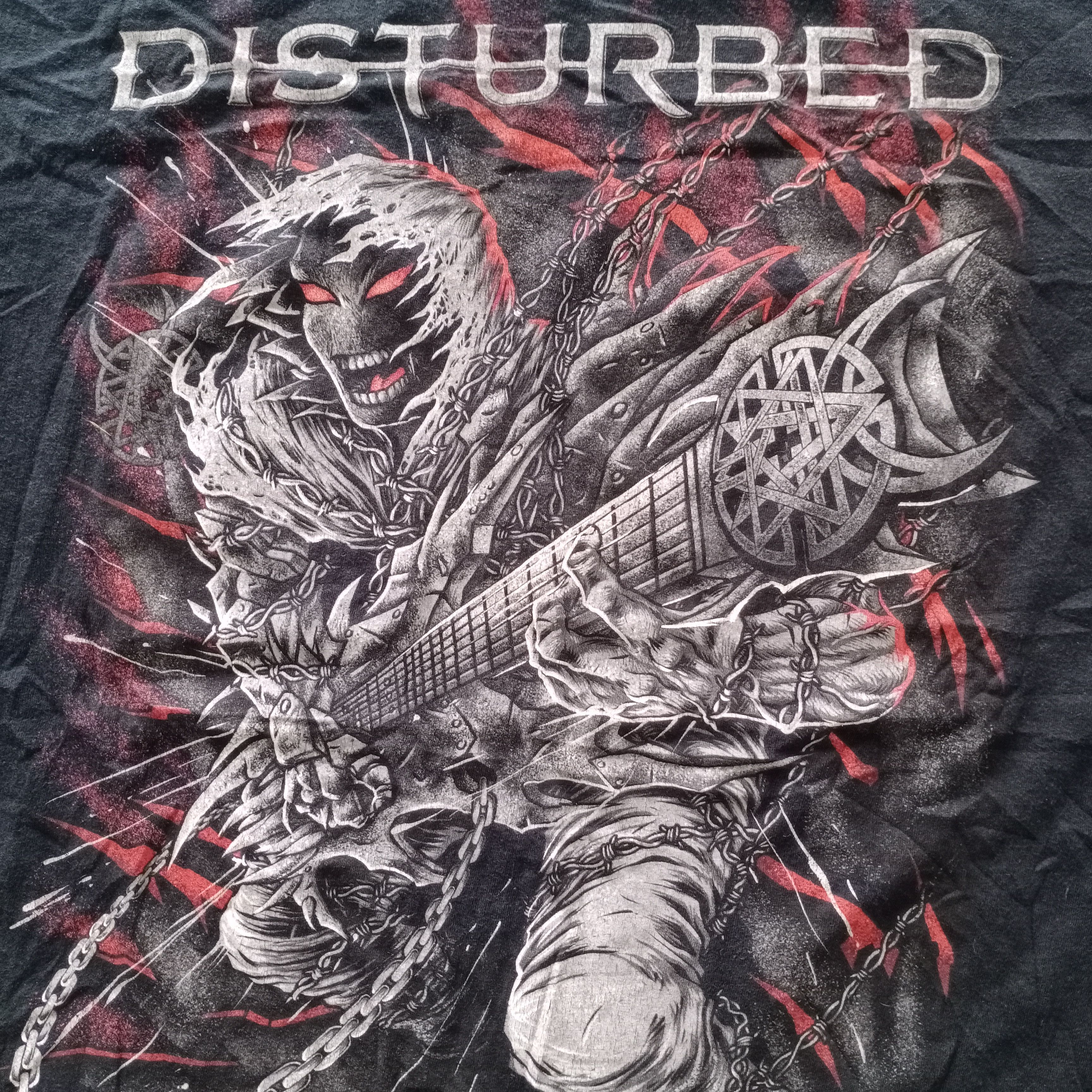 Band Tees Disturbed 2015 heavy metal band t-shirt tour album Size US XXL / EU 58 / 5 - 2 Thumbnail