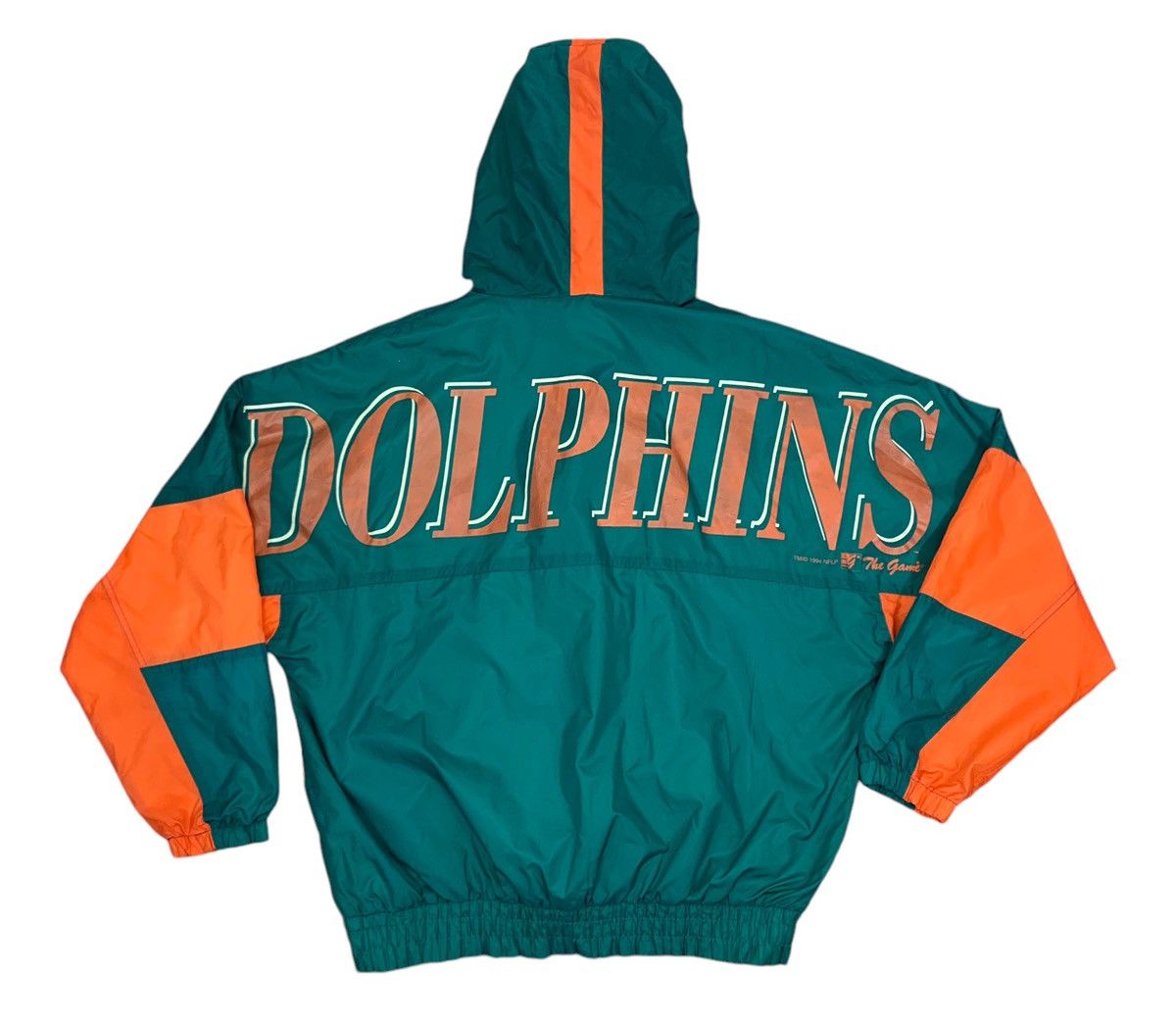 NFL × Vintage VINTAGE 90s MIAMI DOLPHIN THE GAMES NFL LIGHT HOODIE JACKET Size US L / EU 52-54 / 3 - 9 Thumbnail