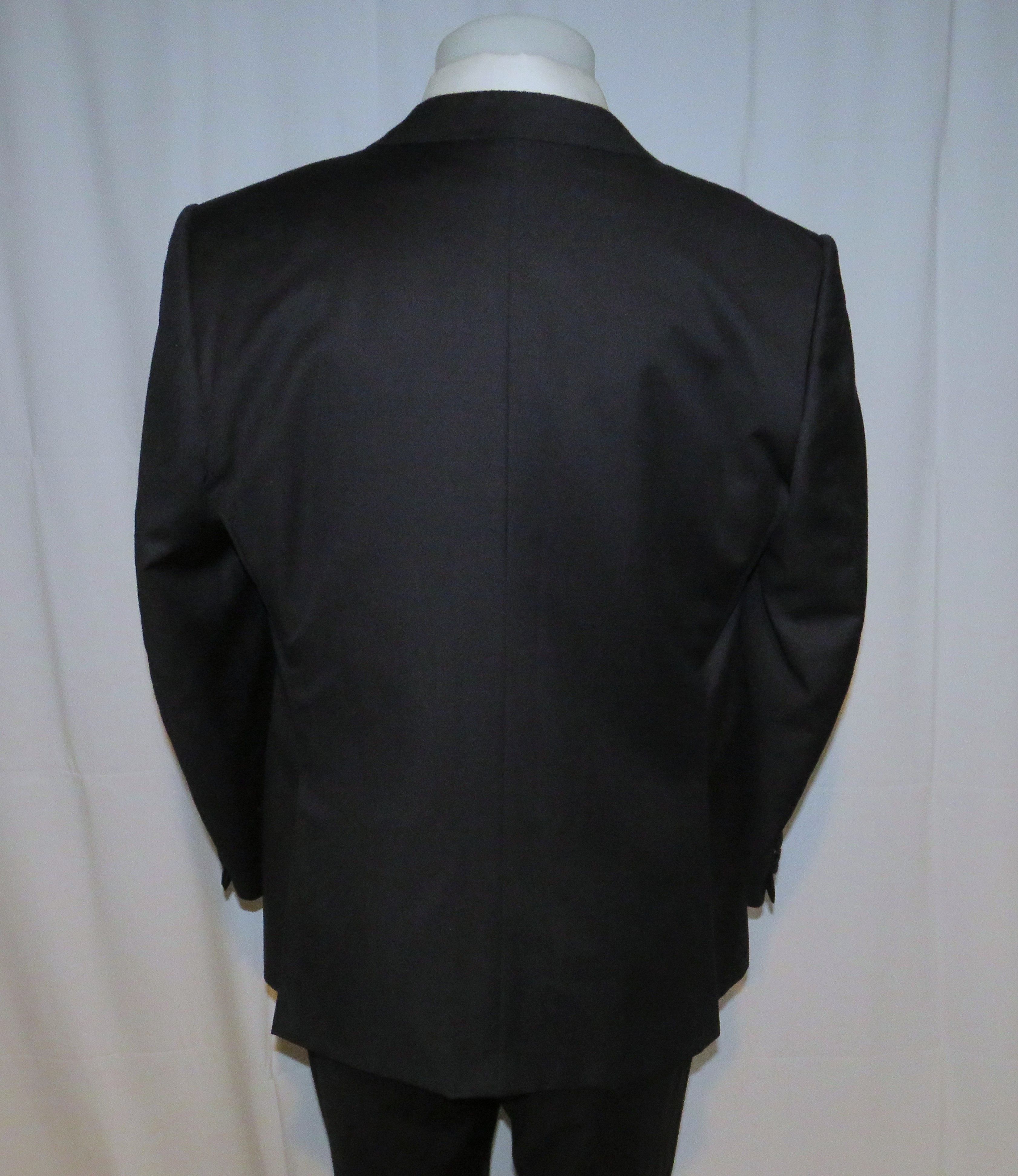 Ermenegildo Zegna Micronsphere Current Solid Black One Button Tuxedo 42S Size 42S - 11 Thumbnail