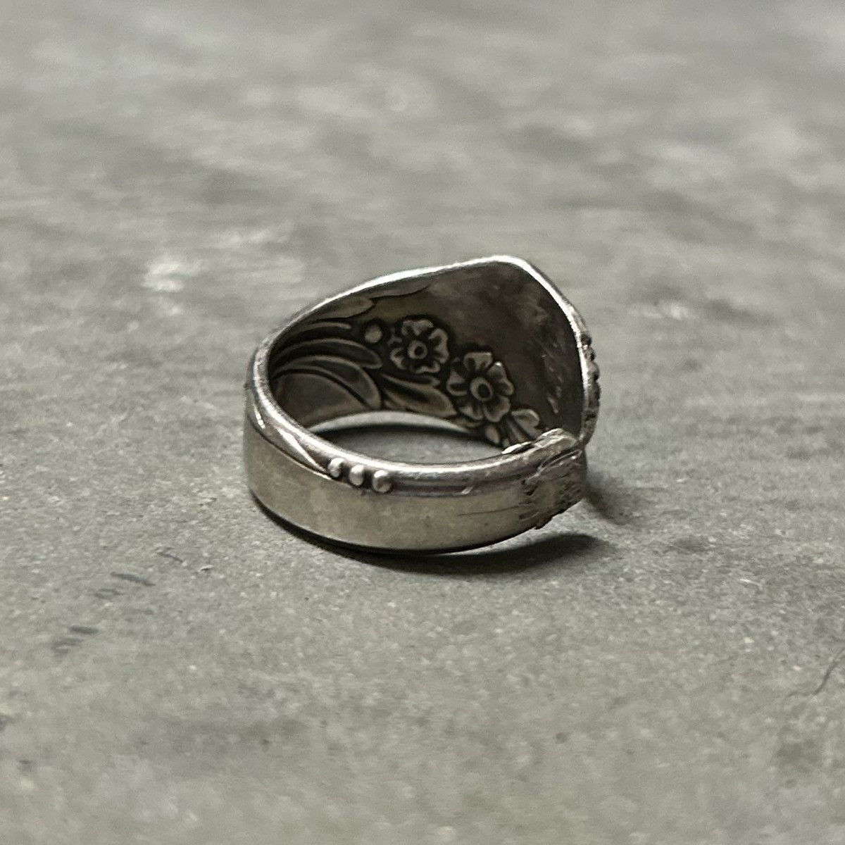 Vintage Custom Silver Floral Ring Size ONE SIZE - 2 Thumbnail