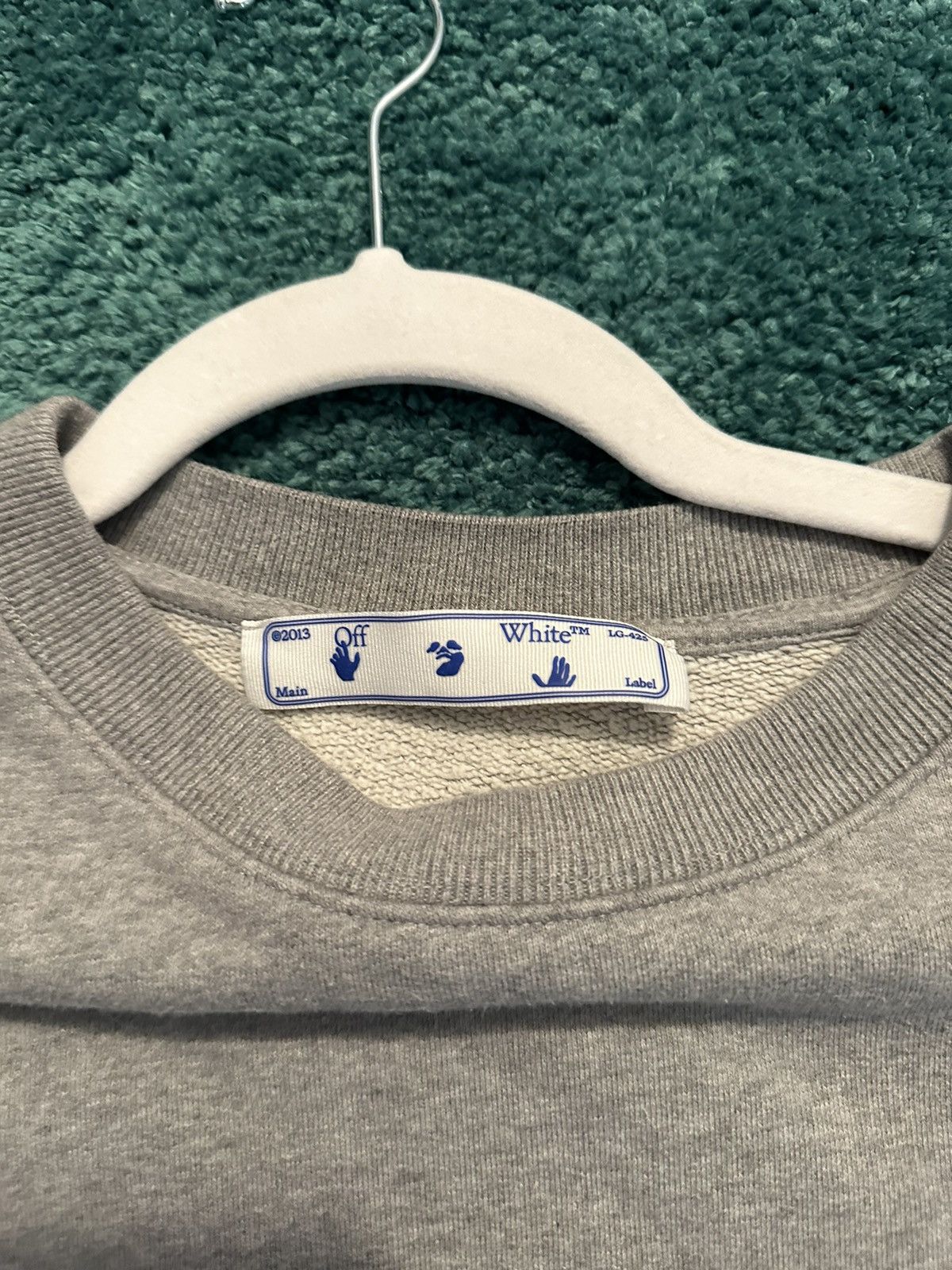 Off-White Off White Grey Crewneck Size US M / EU 48-50 / 2 - 3 Thumbnail